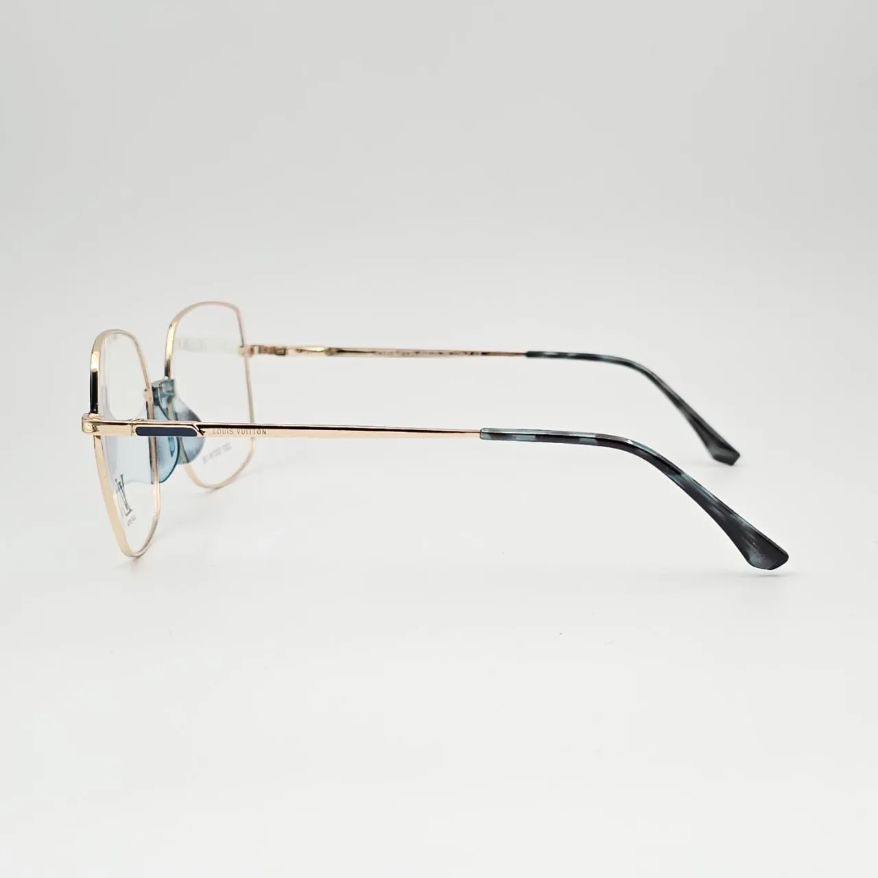 عکس نمای از بالا عینک طبی بزرگ LOUIS VUITTON کد 220 رنگ gold,blue