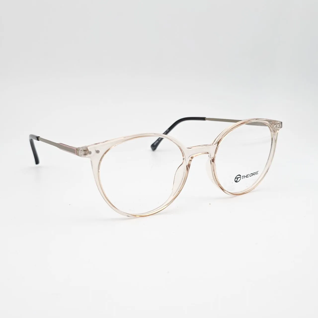 عکس نمای 45 درجه عینک مردانه-زنانه تئوری مدل c5002 رنگ beige