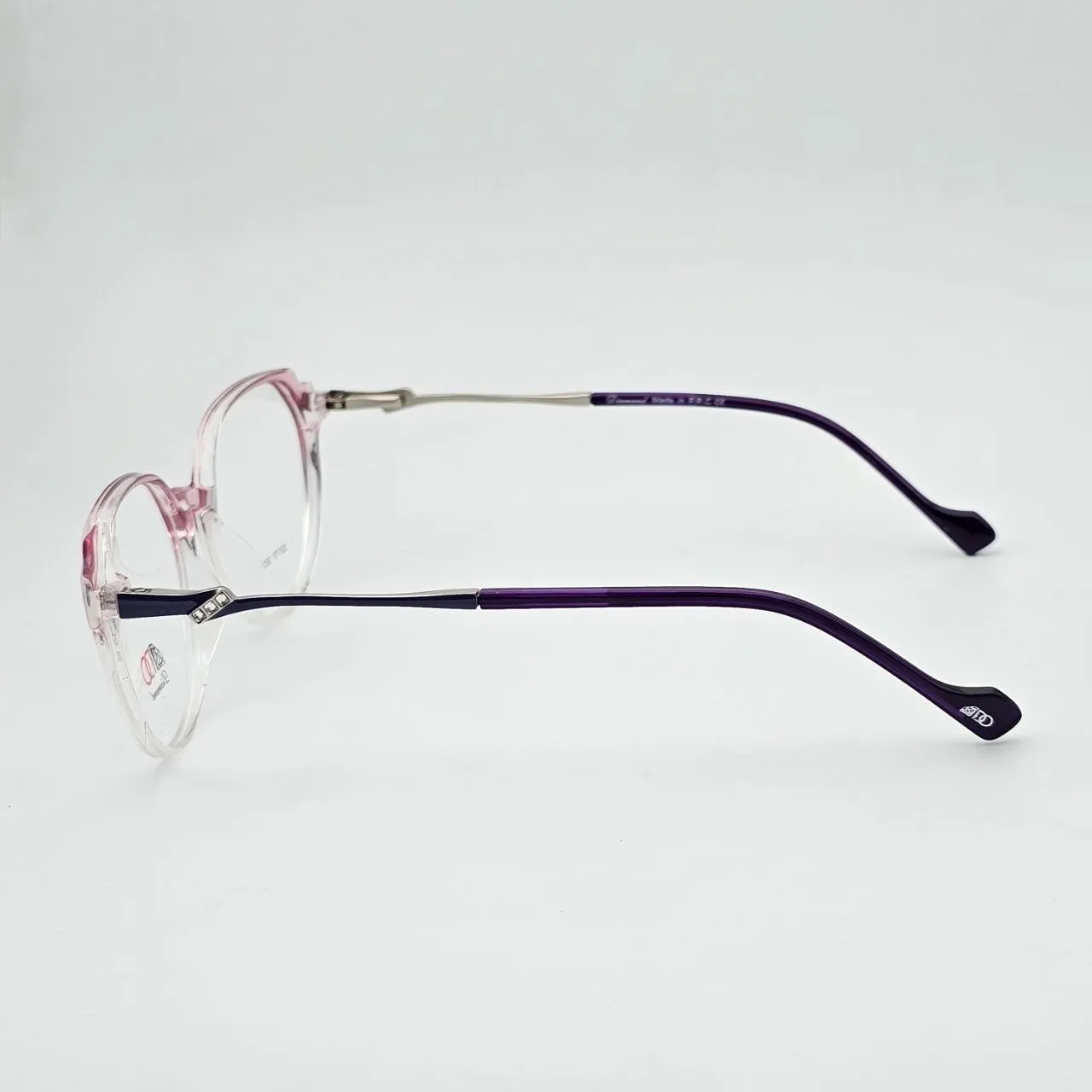 عکس نمای دسته عینک طبی زنانه کائوچو ای برند DIAMOND رنگ pink,purple
