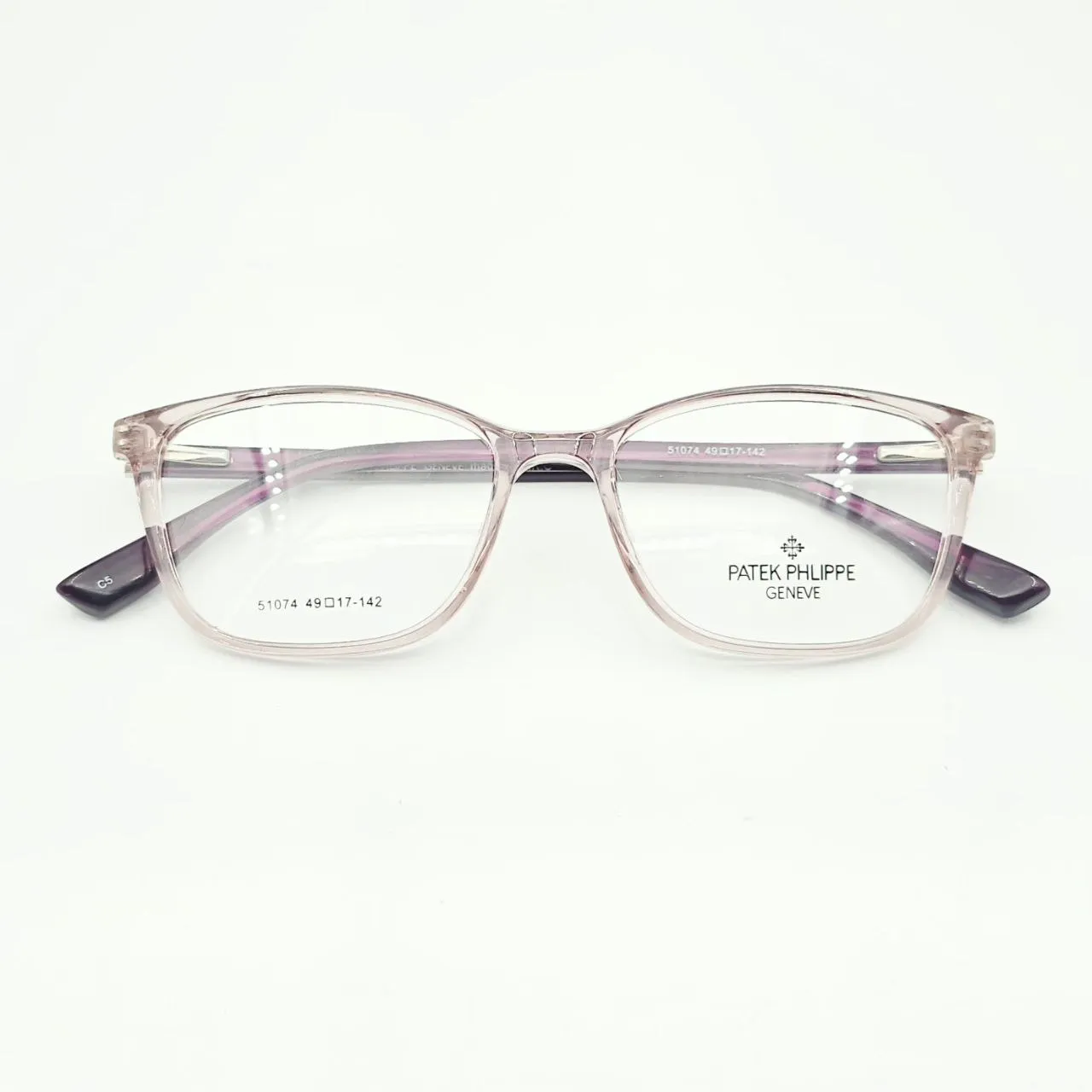 عکس نمای دسته عینک زنانه نشکن patek Philippe رنگ pink,purple