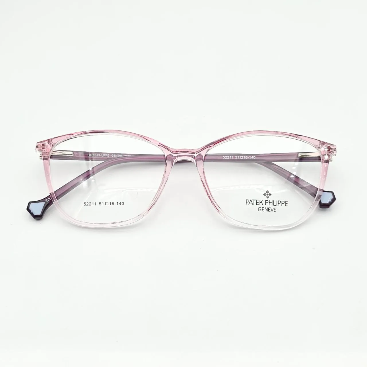 عکس نمای از بالا عینک طبی زنانه نشکن patek philippe رنگ pink,purple