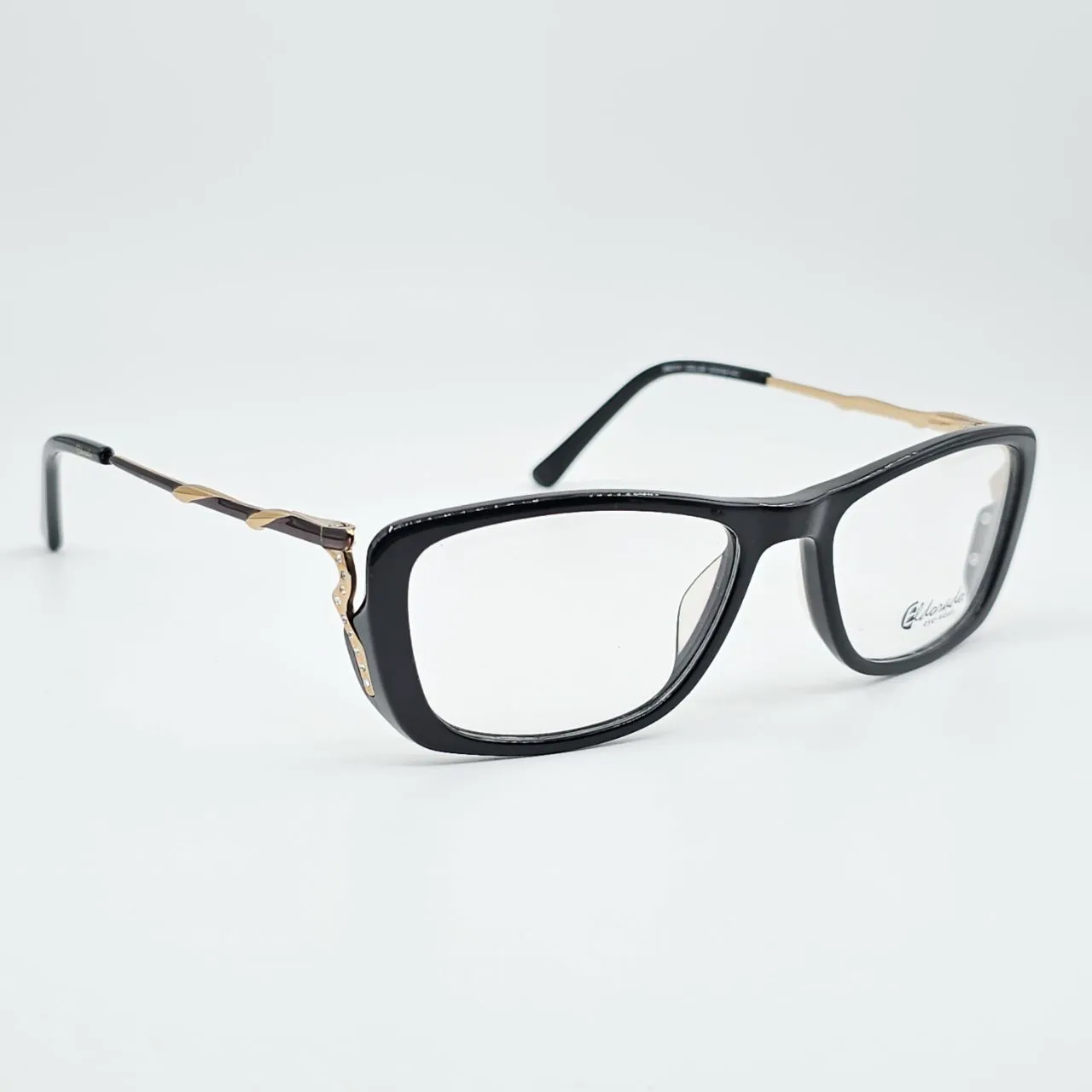 عکس نمای 45 درجه عینک طبی eldorado زنانه رنگ black,gold