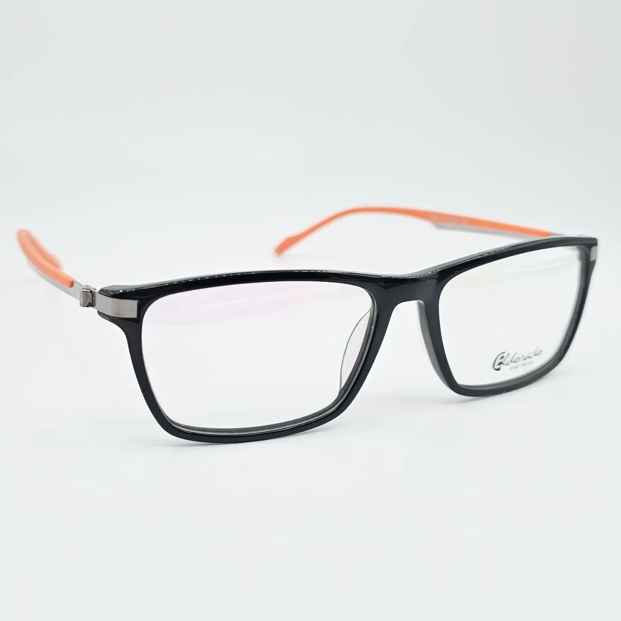 عکس نمای 45 درجه عینک طبی زنانه و مردانه Eldorado رنگ black,orange