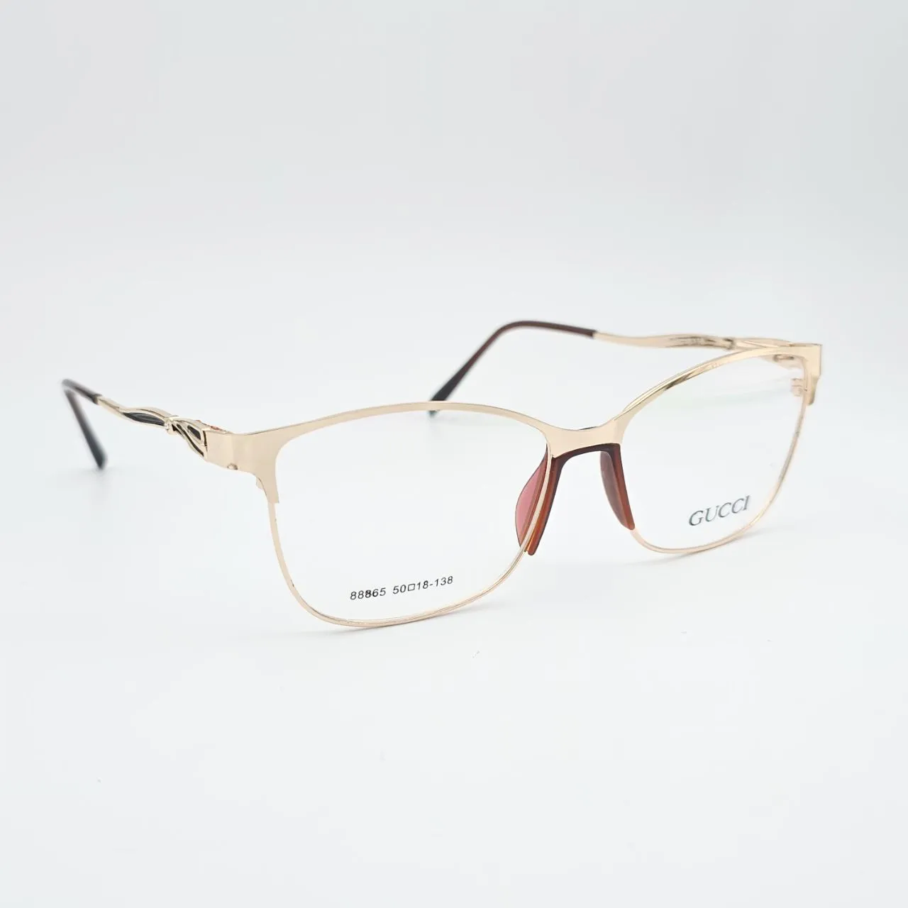 عکس نمای 45 درجه عینک طبی زنانه مدل GUCCI گوچی کد 88865 رنگ gold