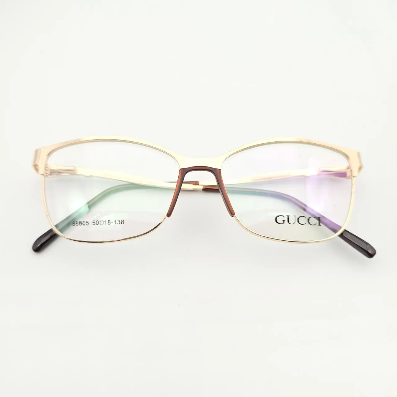 عکس نمای از بالا عینک طبی زنانه مدل GUCCI گوچی کد 88865 رنگ gold