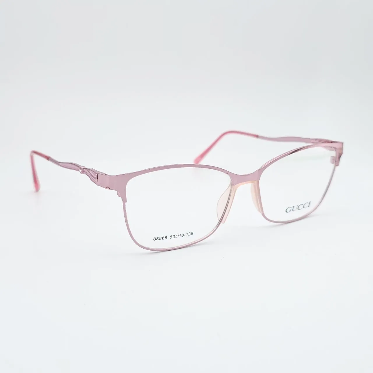 عکس نمای 45 درجه عینک طبی زنانه مدل GUCCI گوچی کد 88865 رنگ pink