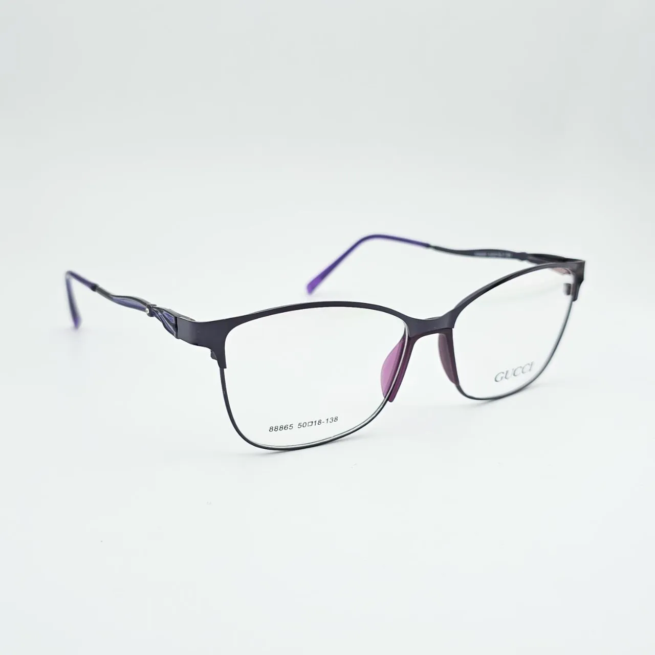 عکس نمای 45 درجه عینک طبی زنانه مدل GUCCI گوچی کد 88865 رنگ purple