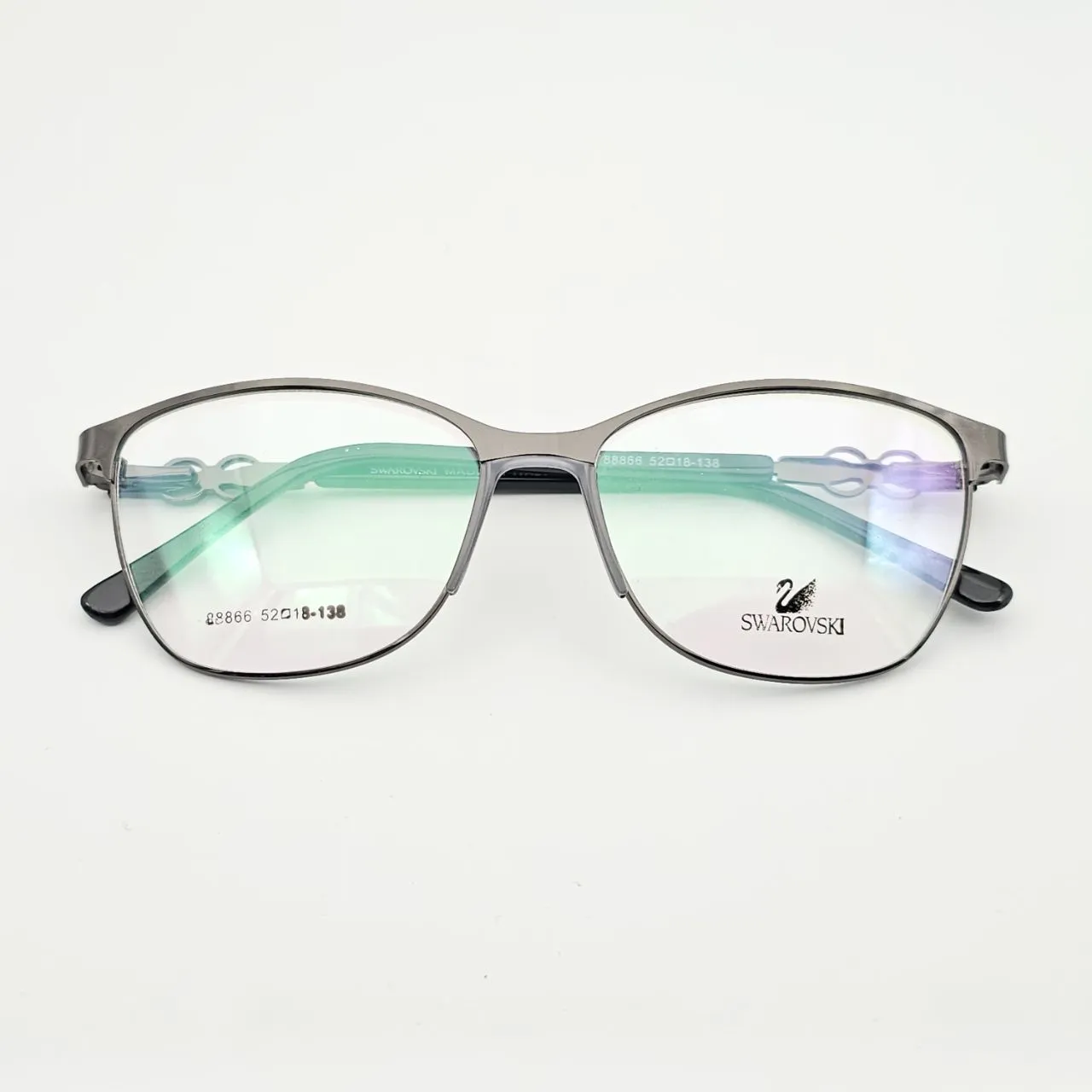 عکس نمای از بالا عینک طبی زنانه مدل swarovski کد 88866 رنگ gray
