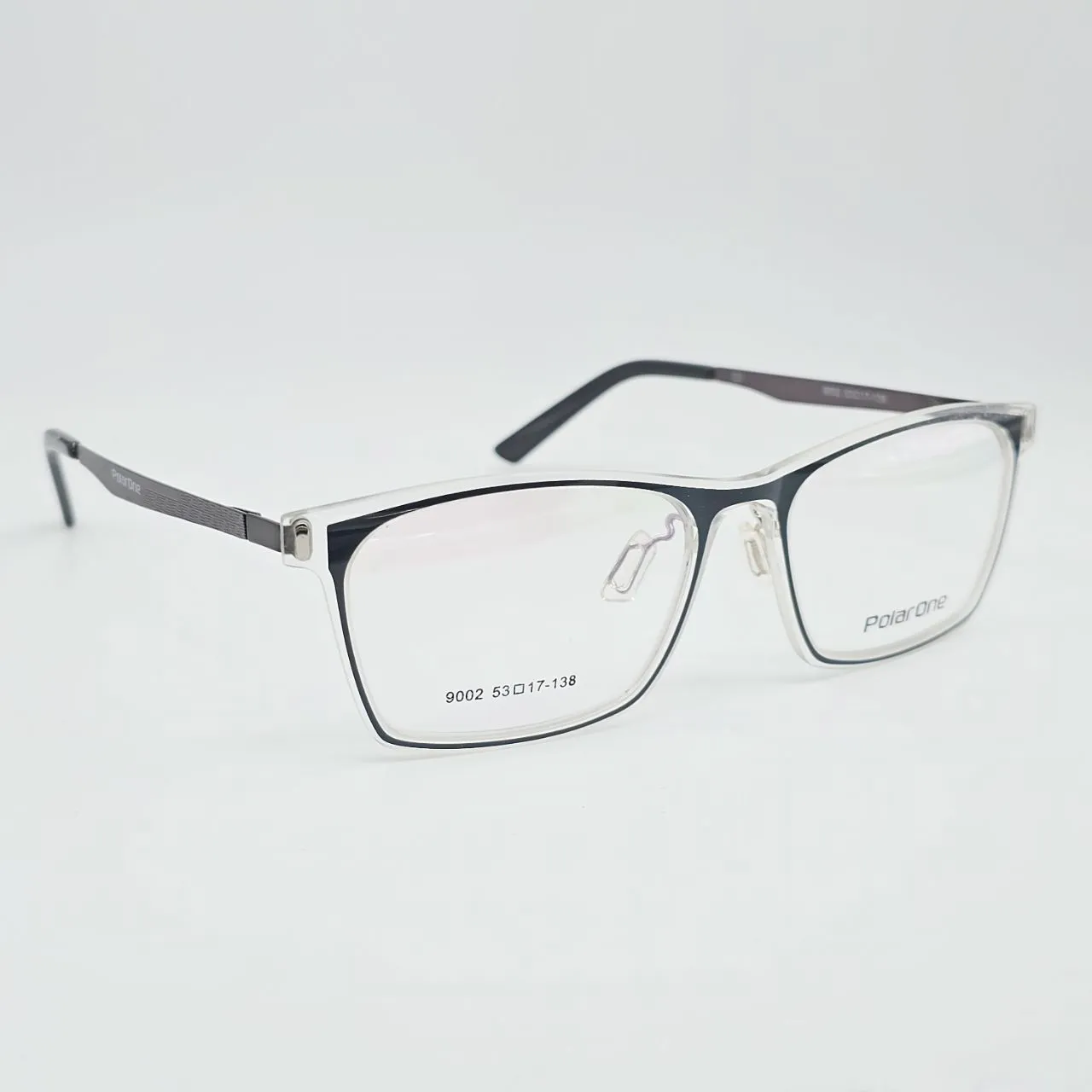 عکس نمای 45 درجه عینک طبی Polar One رنگ black,transparent