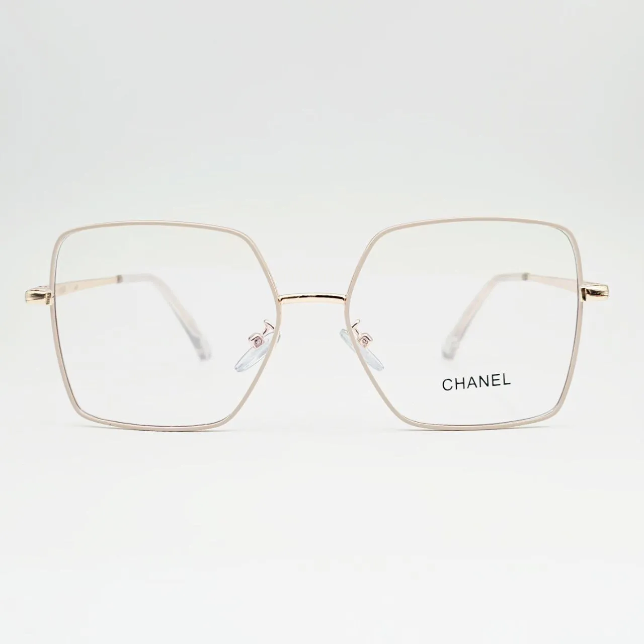 خرید عینک طبی کاور دار مربعی CHANEL رنگ gold,pink|matte
