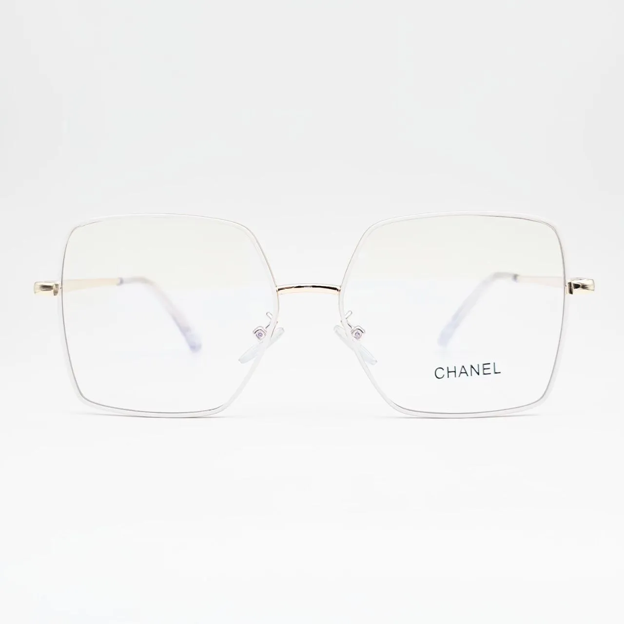 خرید عینک طبی کاور دار مربعی CHANEL رنگ white,gold