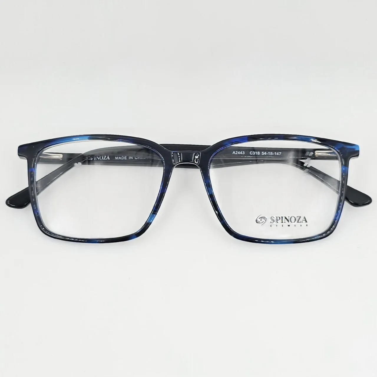 عکس نمای دسته عینک طبی مردانه Spinoza فریم کائوچو استیت رنگ blue