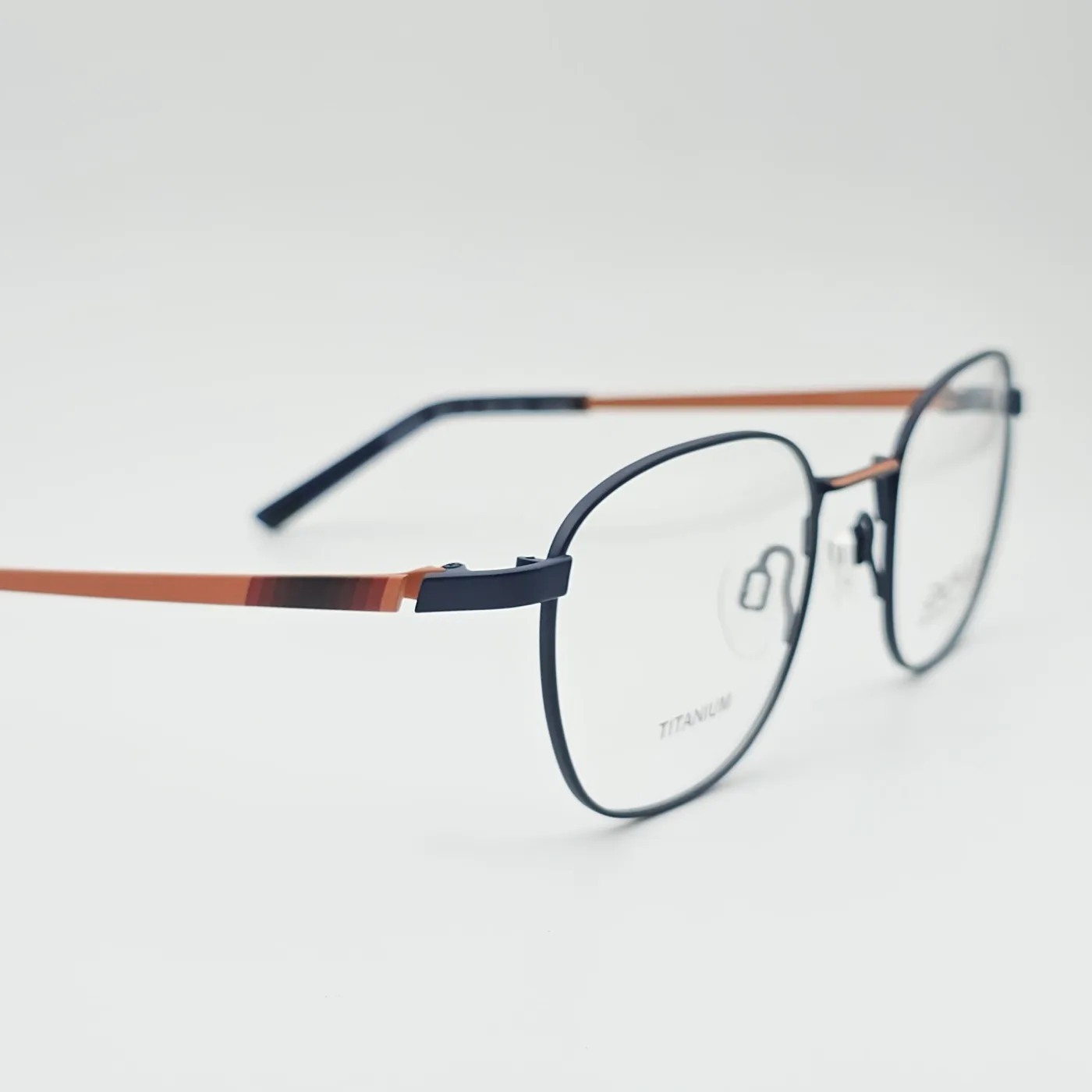 عکس بقیه موارد عینک طبی فلزی زنانه و مردانه رنگ navy,orange:سرمه‌ای