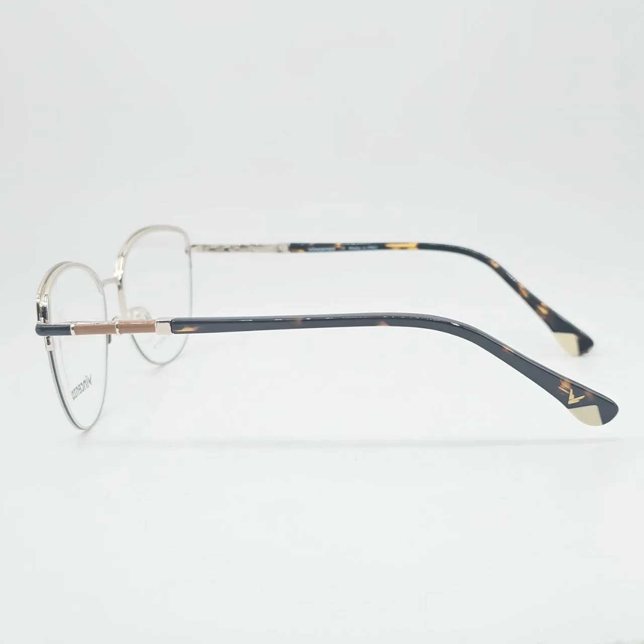 عکس نمای دسته عینک طبی فلزی برند Vincenzo رنگ black,beige