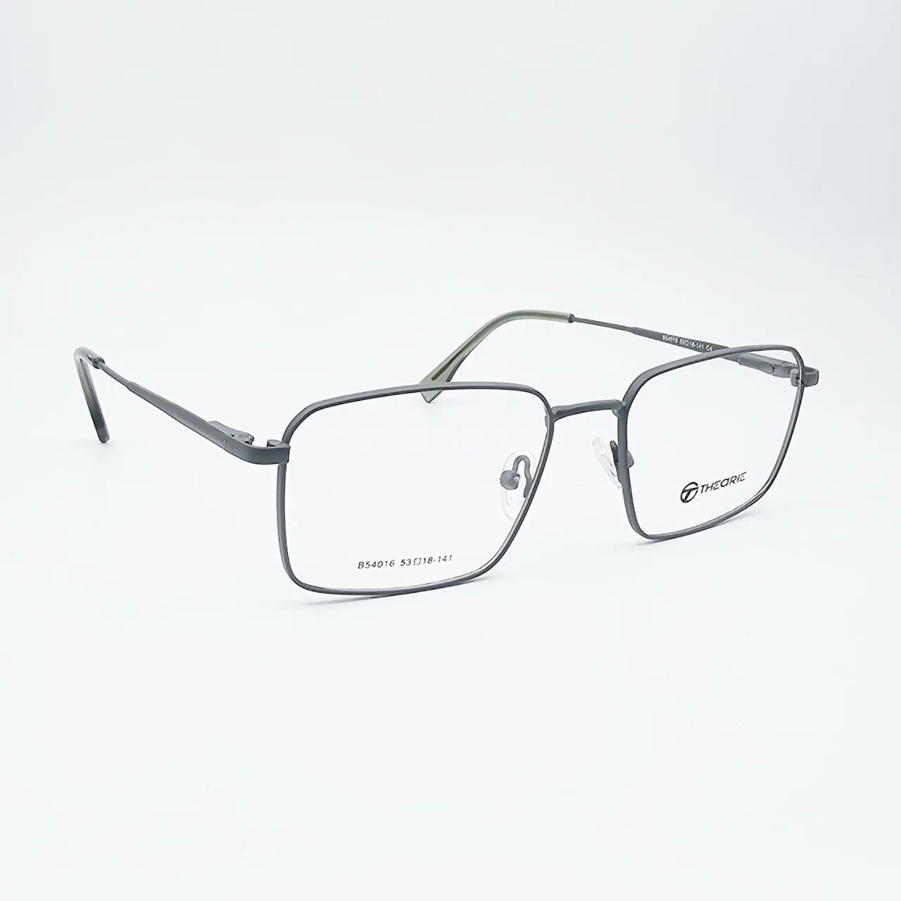 عکس نمای 45 درجه عینک طبی فلزی مردانه THEORIE رنگ green