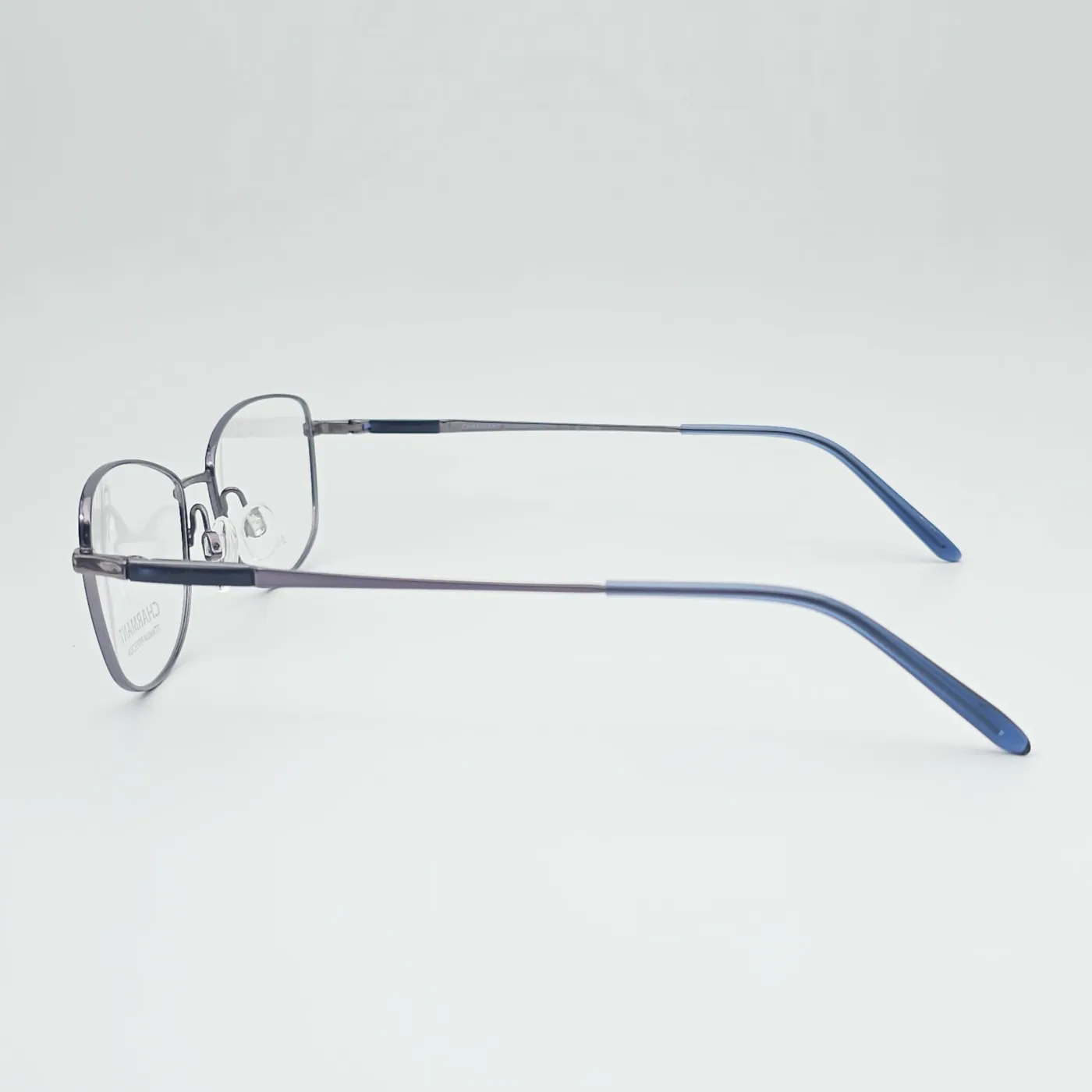 عکس نمای دسته عینک طبی زنانه تیتانیومی برندCHARMANT رنگ silver:نقره‌ای - آبی,blue