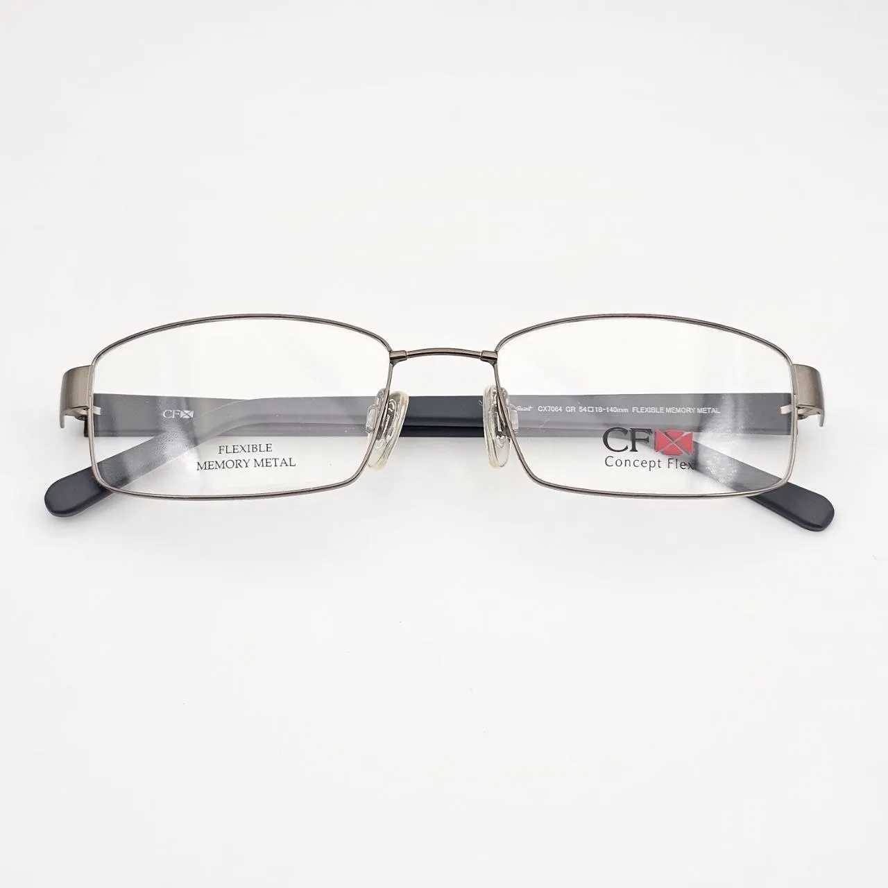 عکس نمای از بالا عینک طبی charmant CF concept Flex رنگ black,silver:مشکی