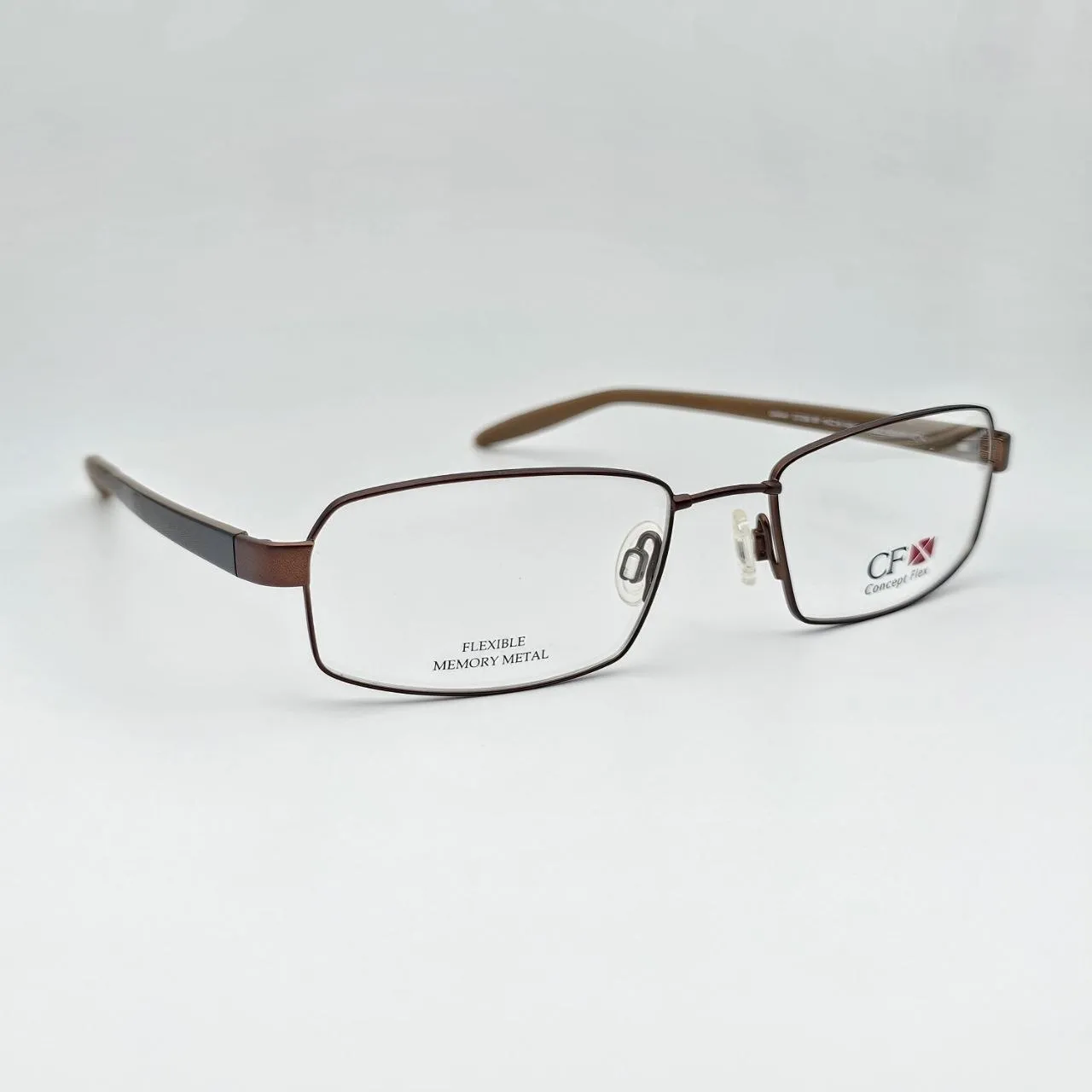 عکس نمای 45 درجه عینک طبی charmant CF concept Flex رنگ brown - brown