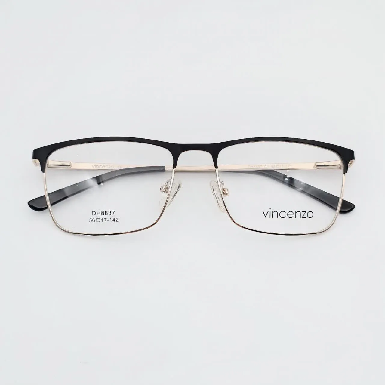 عکس نمای از بالا عینک طبی مردانه فلزیVINCENZO رنگ black,gold