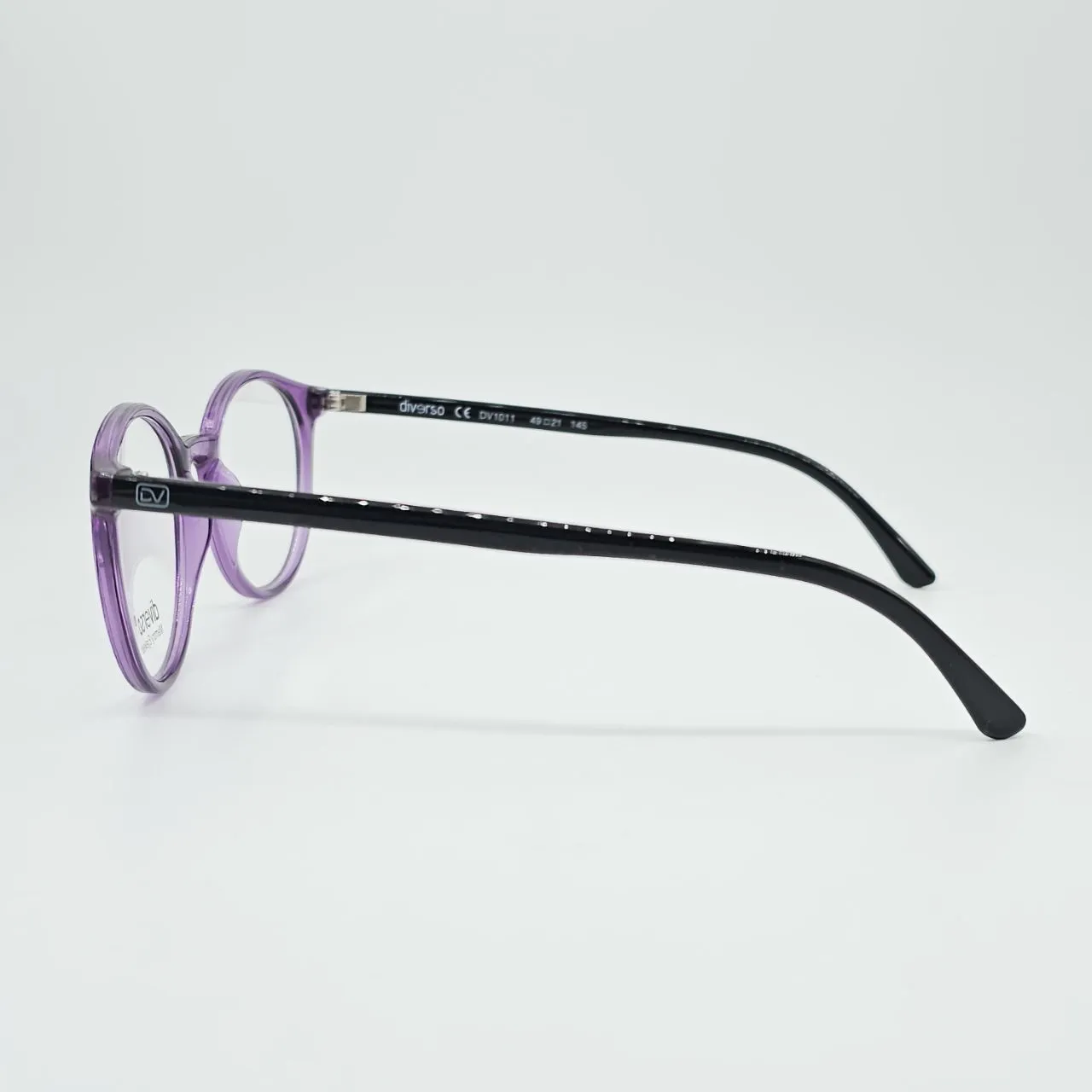 عکس نمای دسته عینک طبی نشکن DIVERSO مدل TR90 رنگ black,purple