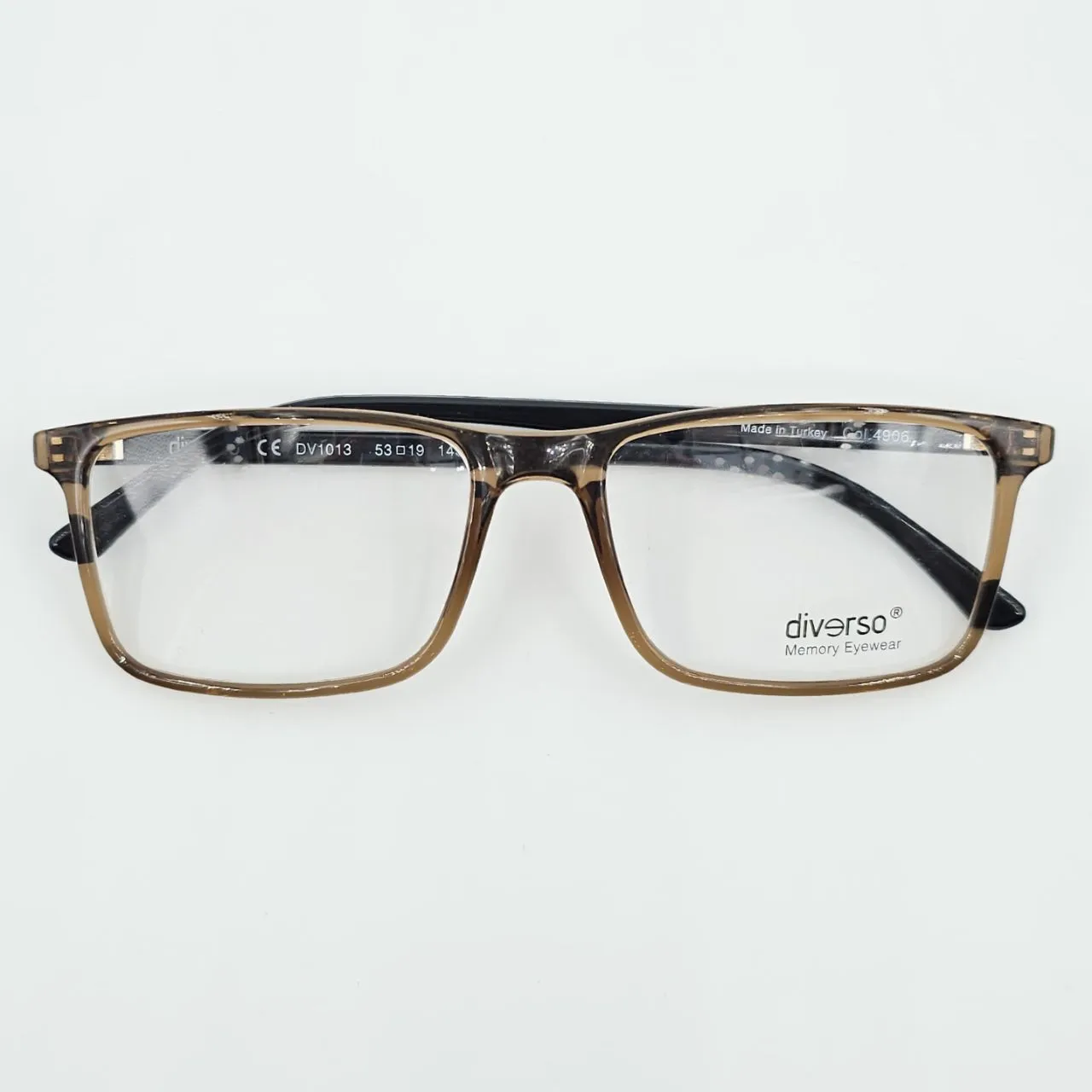 عکس نمای از بالا عینک طبی نشکن دیورسو DIVERSO مدل TR90 رنگ black,beige