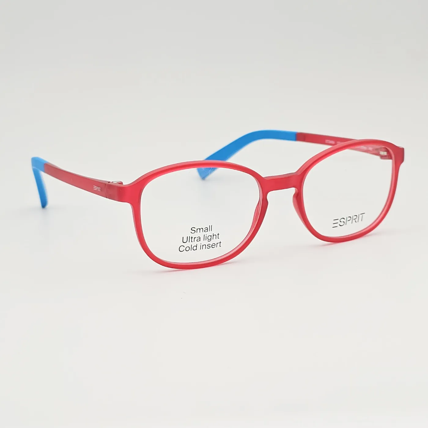 عکس نمای 45 درجه عینک طبی بچه گانه نشکن برند ESPRIT رنگ blue,red