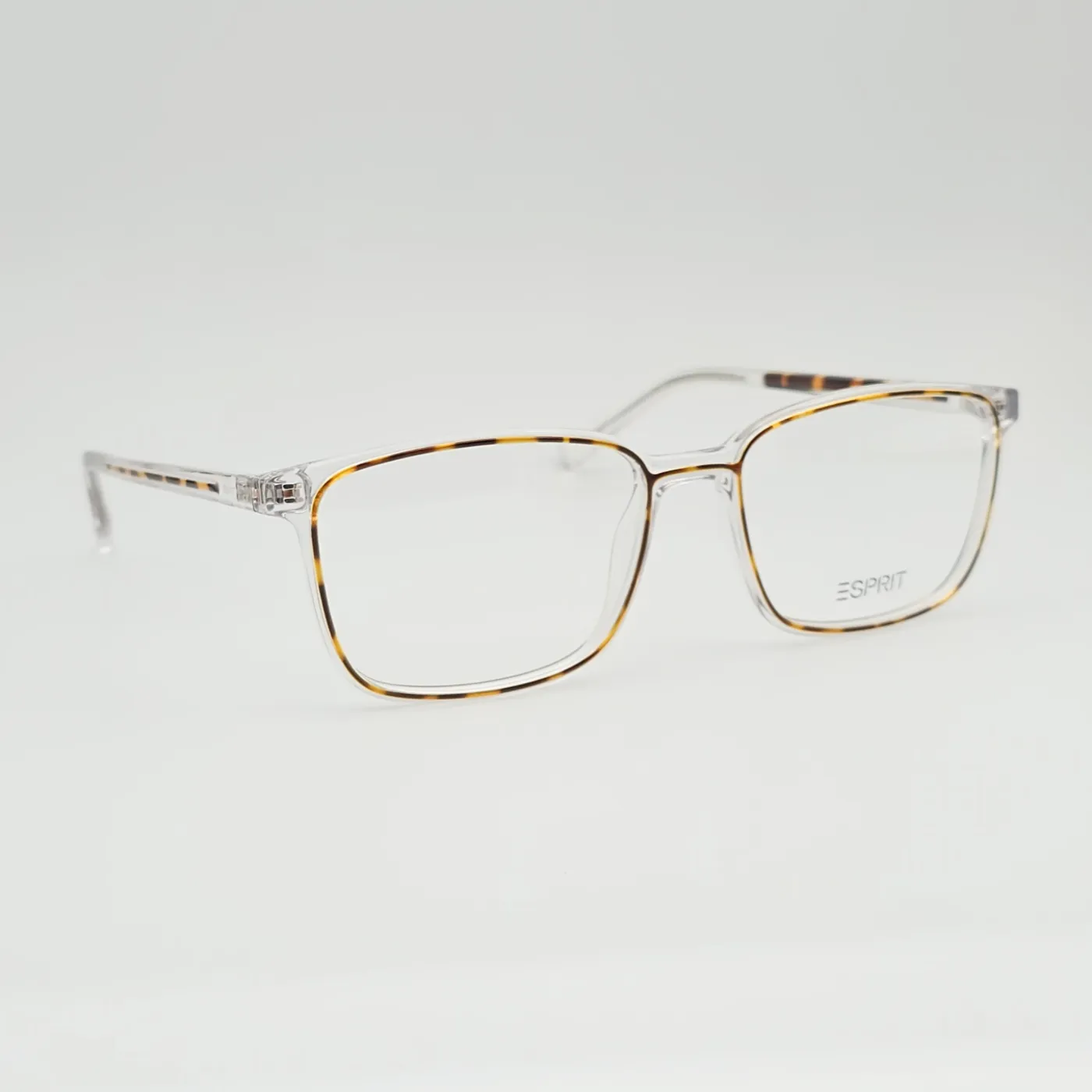 عکس نمای 45 درجه عینک نشکن برندESPRIT رنگ brown,orange:قهوه‌ای پلنگی شفاف