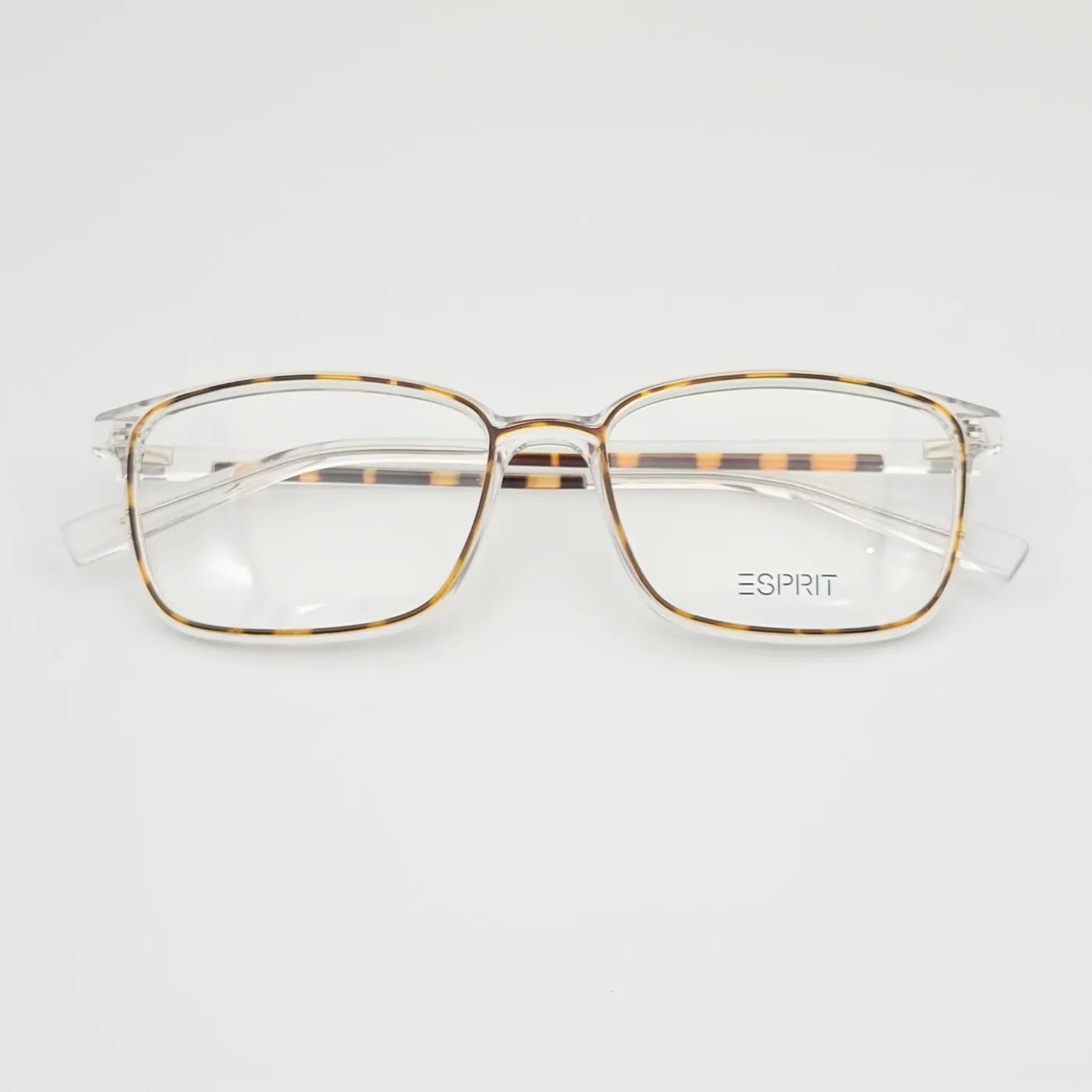 عکس نمای از بالا عینک نشکن برندESPRIT رنگ brown,orange:قهوه‌ای پلنگی شفاف