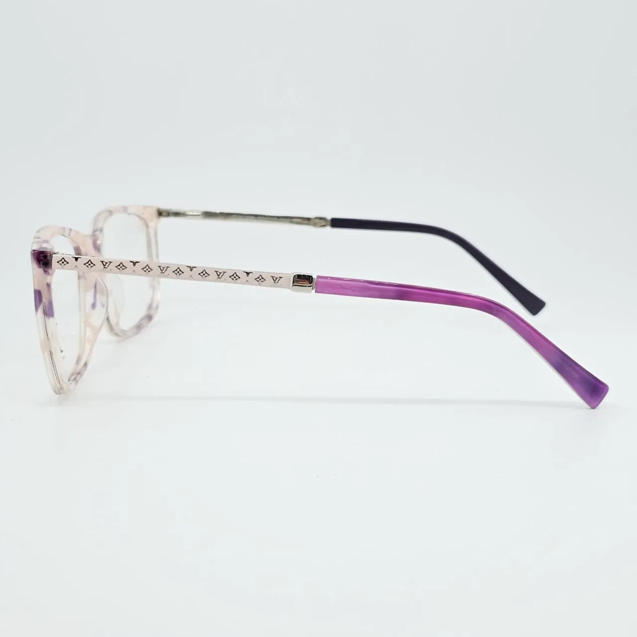 عکس نمای دسته عینک طبی مستطیل زنانه LV رنگ pink,purple