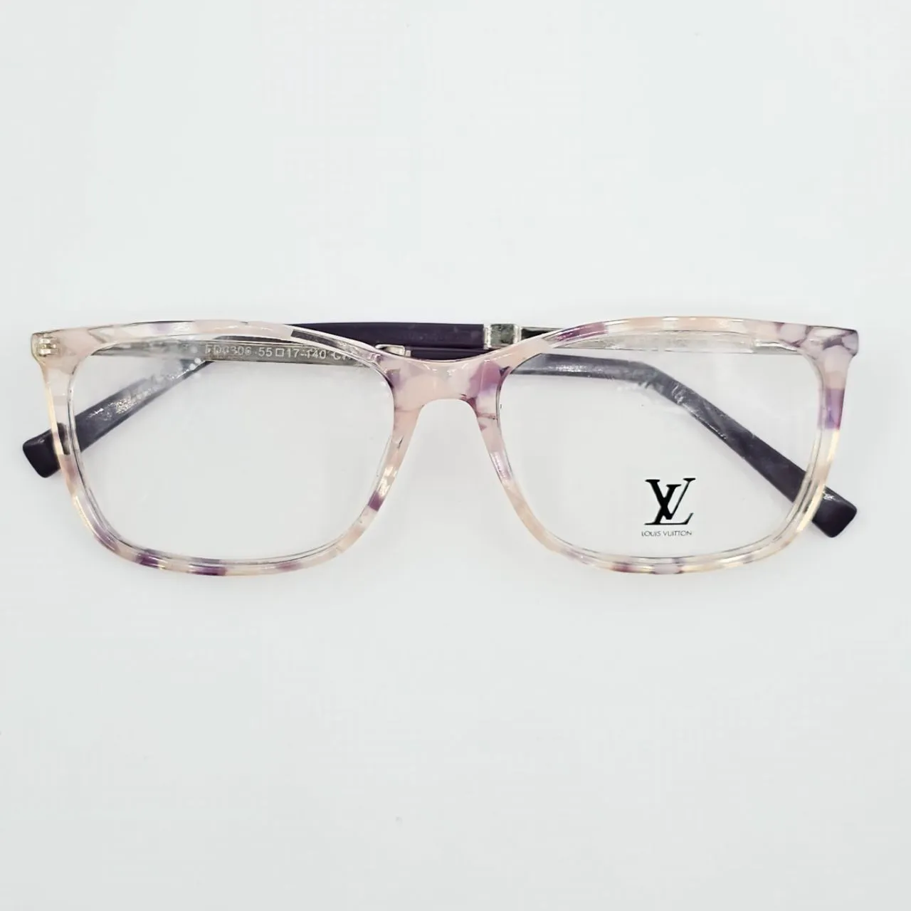 عکس نمای از بالا عینک طبی مستطیل زنانه LV رنگ pink,purple