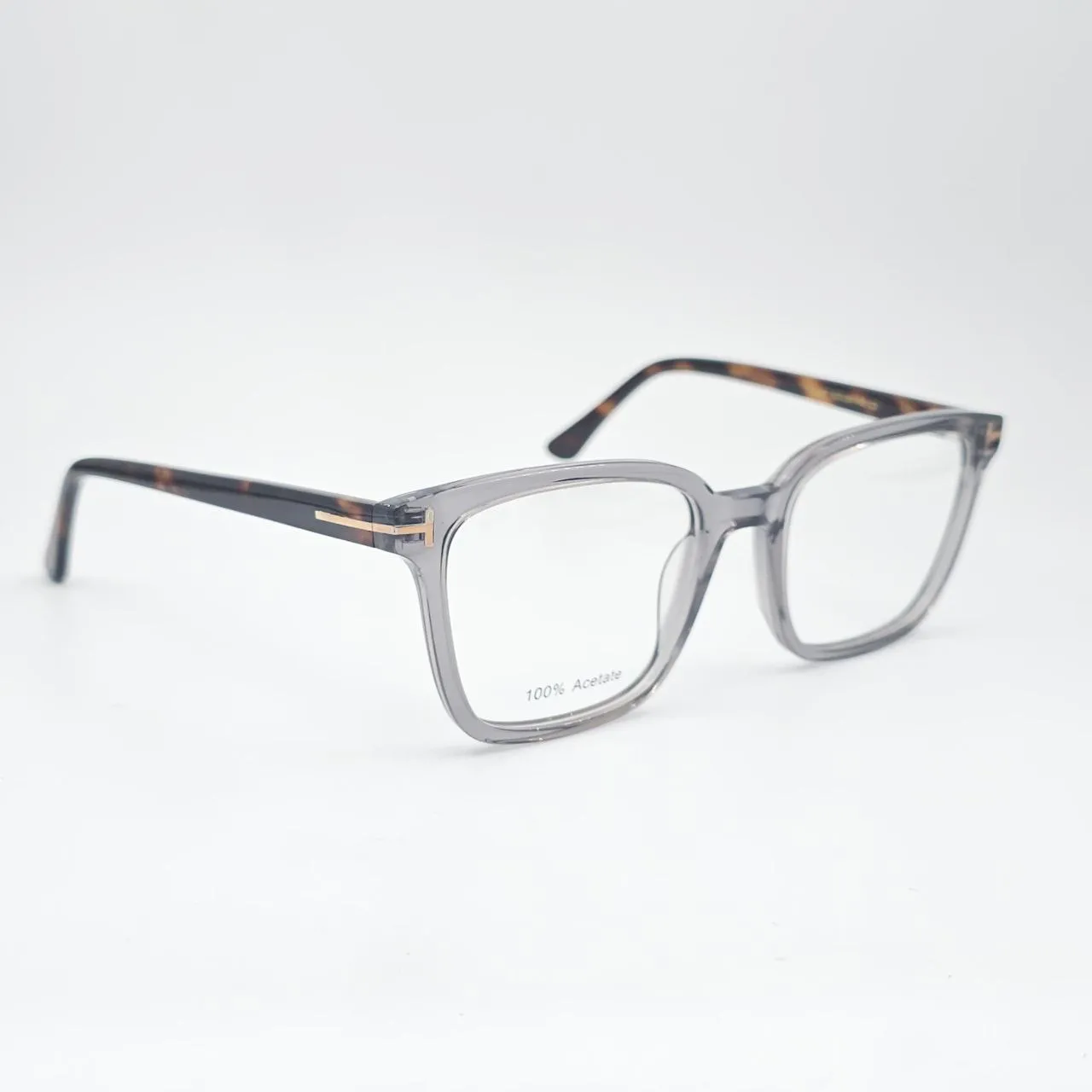 عکس نمای 45 درجه عینک طبی کائوچو استیت رنگ gray,leopard