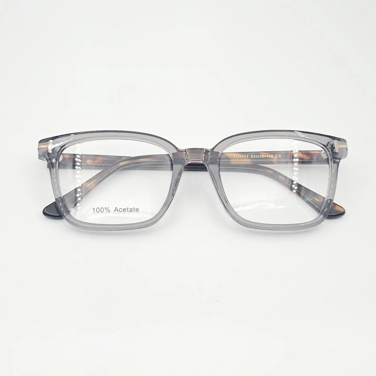 عکس نمای از بالا عینک طبی کائوچو استیت رنگ gray,leopard
