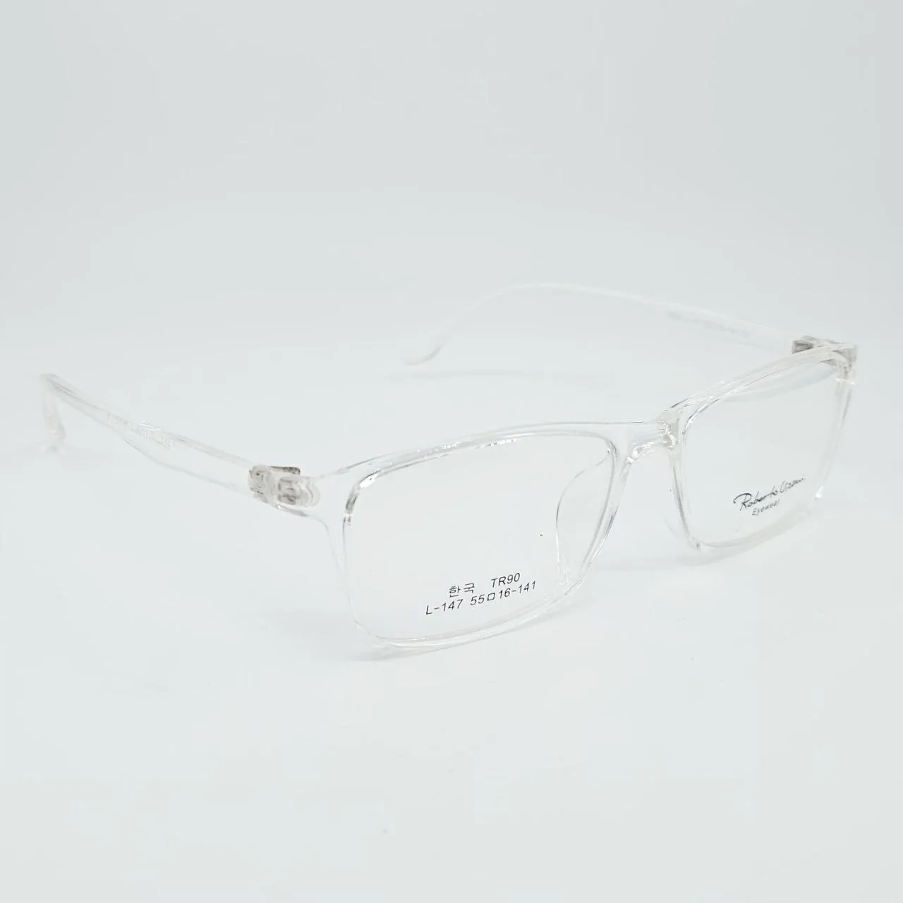 عکس نمای 45 درجه عینک طبی Roberto Cavani  TR90 رنگ transparent