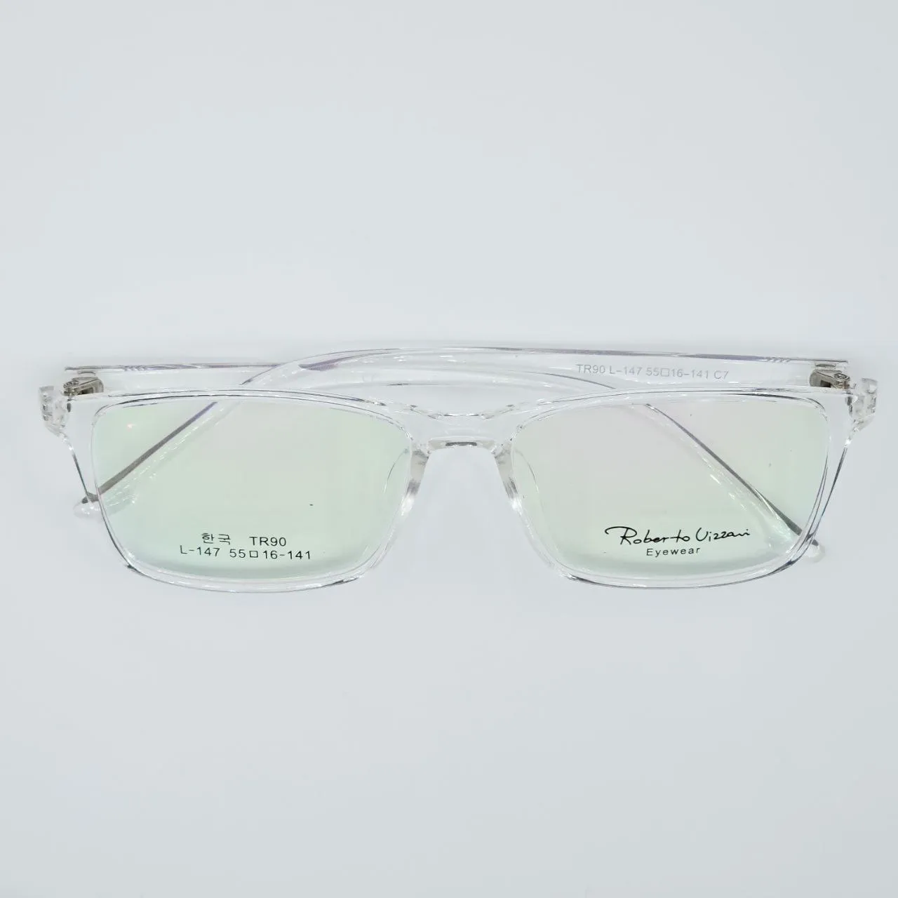 عکس نمای از بالا عینک طبی Roberto Cavani  TR90 رنگ transparent