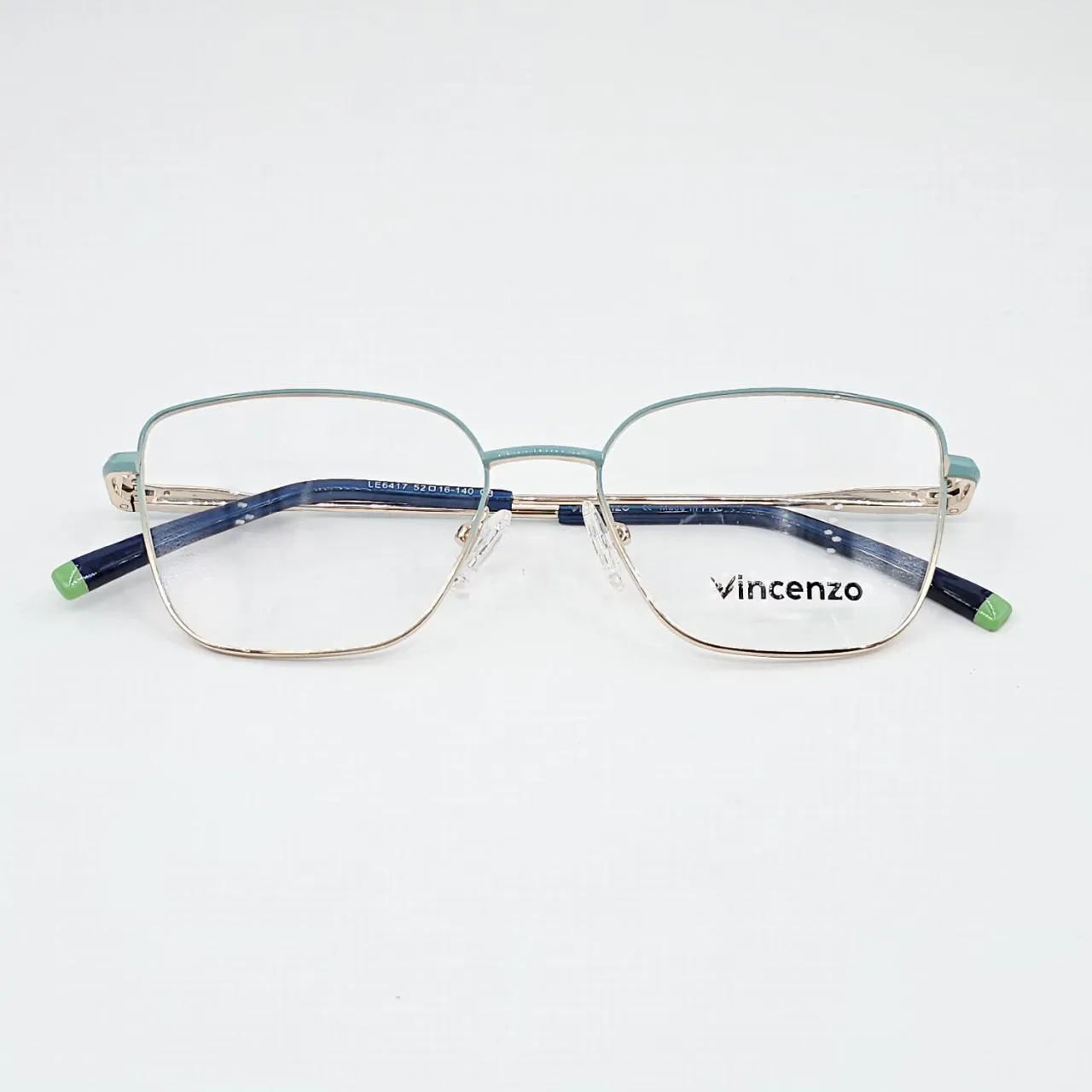 عکس نمای دسته عینک طبی زنانه فلزی Vincenzo رنگ gold,blue