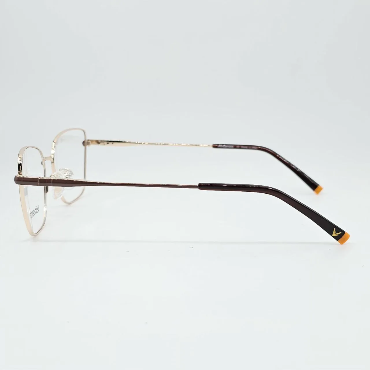 عکس نمای دسته عینک طبی زنانه فلزی Vincenzo رنگ gold,brown