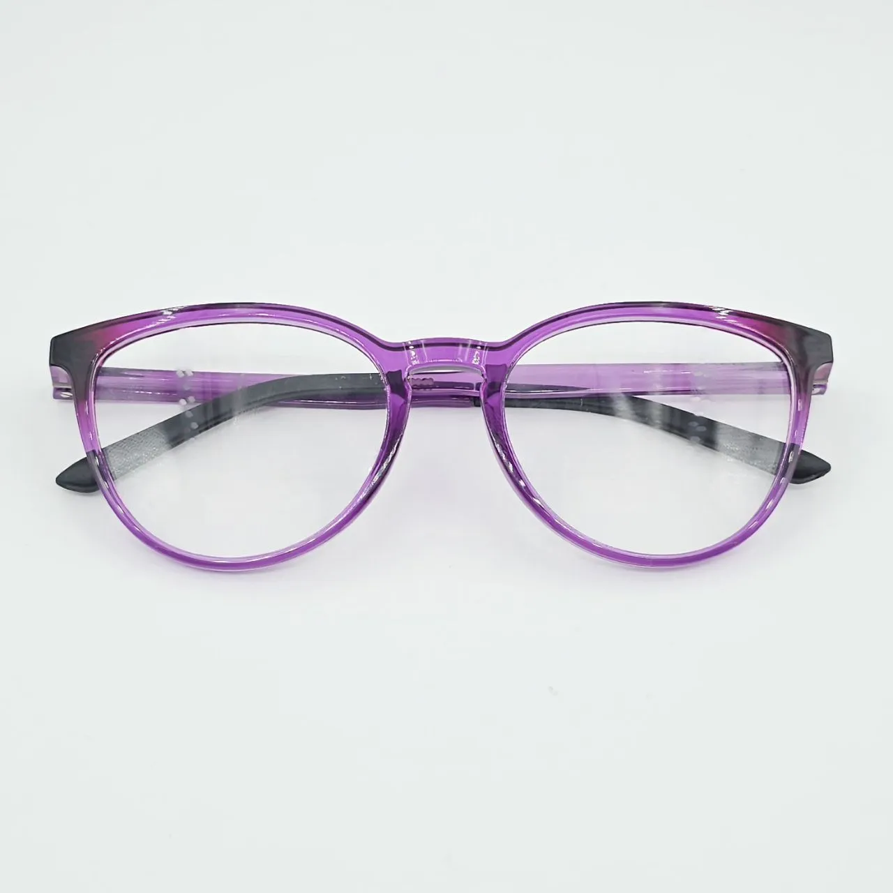 عکس نمای از بالا عینک طبی زنانه کاور دار مگنتی رنگ purple