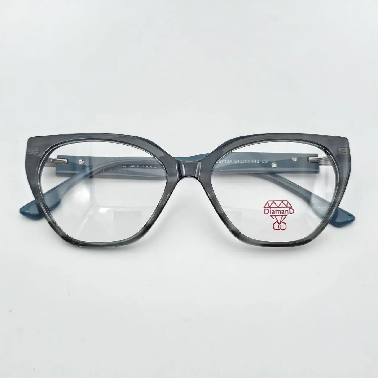 عکس نمای دسته عینک طبی زنانه کائوچو ای برند DIAMOND رنگ gray,navy
