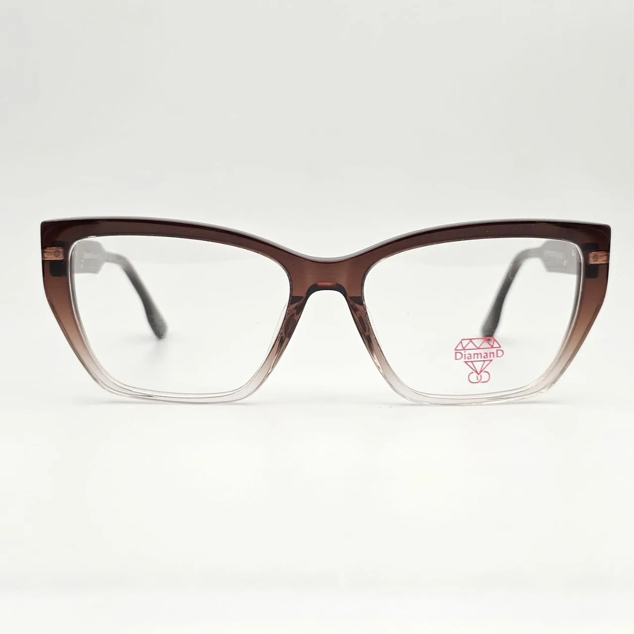 عینک طبی زنانه گربه ای برندDIAMOND - brown-matte