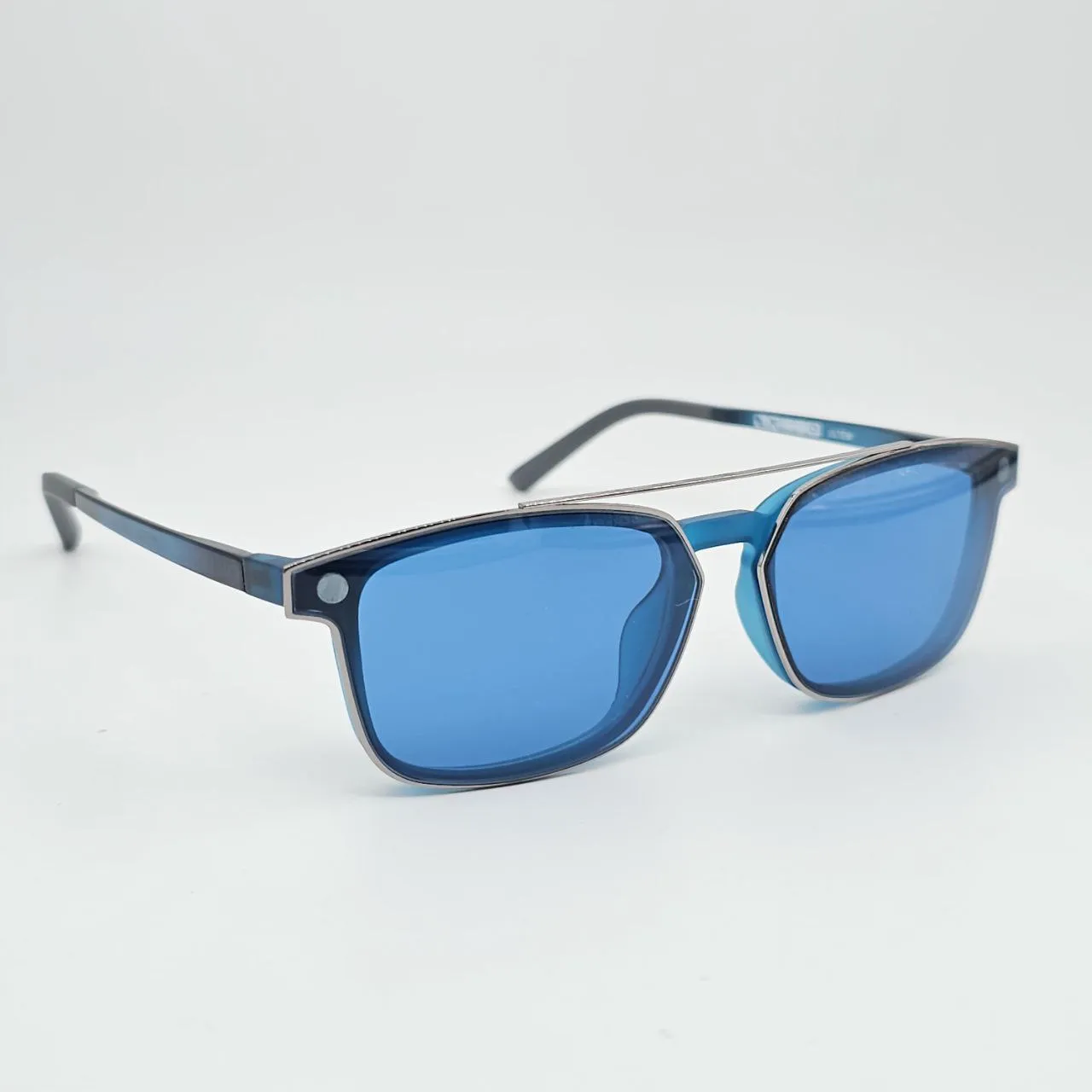 عکس بقیه موارد عینک طبی با کاور آفتابی رنگ blue,green