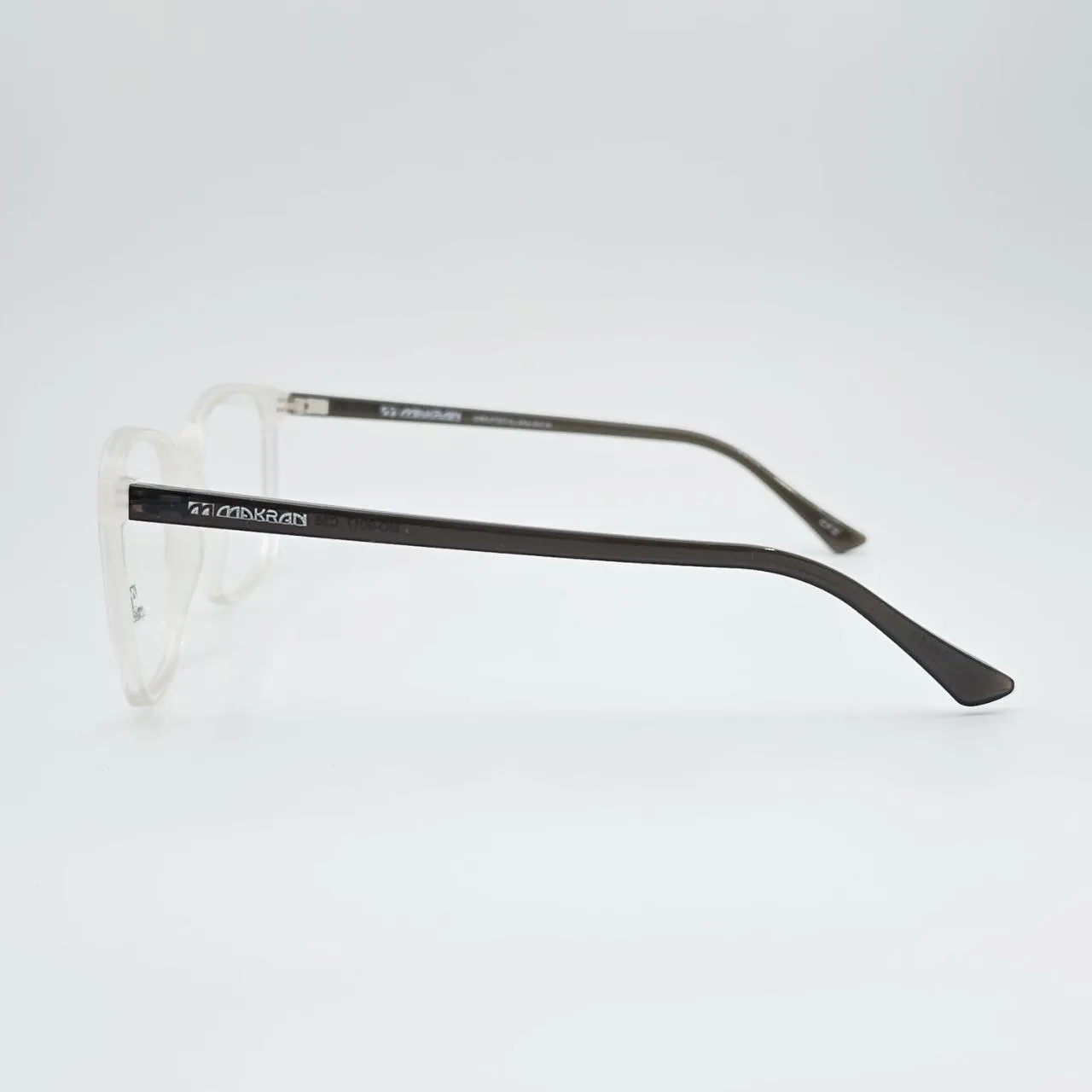عکس نمای دسته عینک طبی مربعی شفاف TR90 برند MAKRAN رنگ black,white|matte