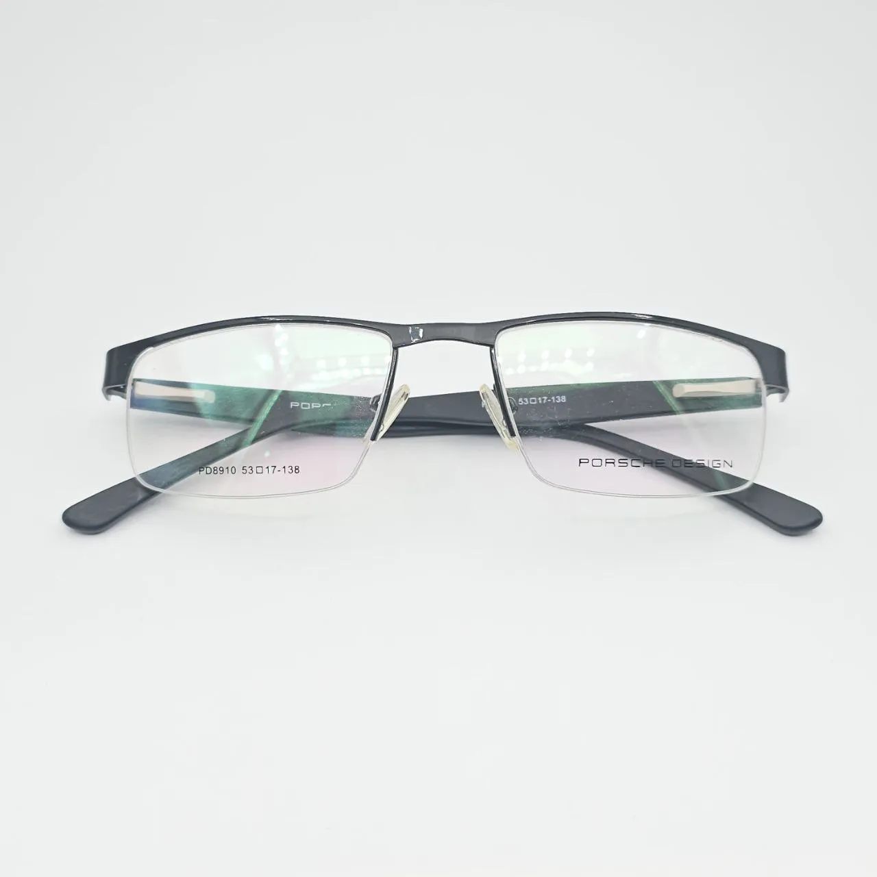 عکس نمای از بالا عینک طبی مردانه نیم فریم PORSCHE DESIGN رنگ black