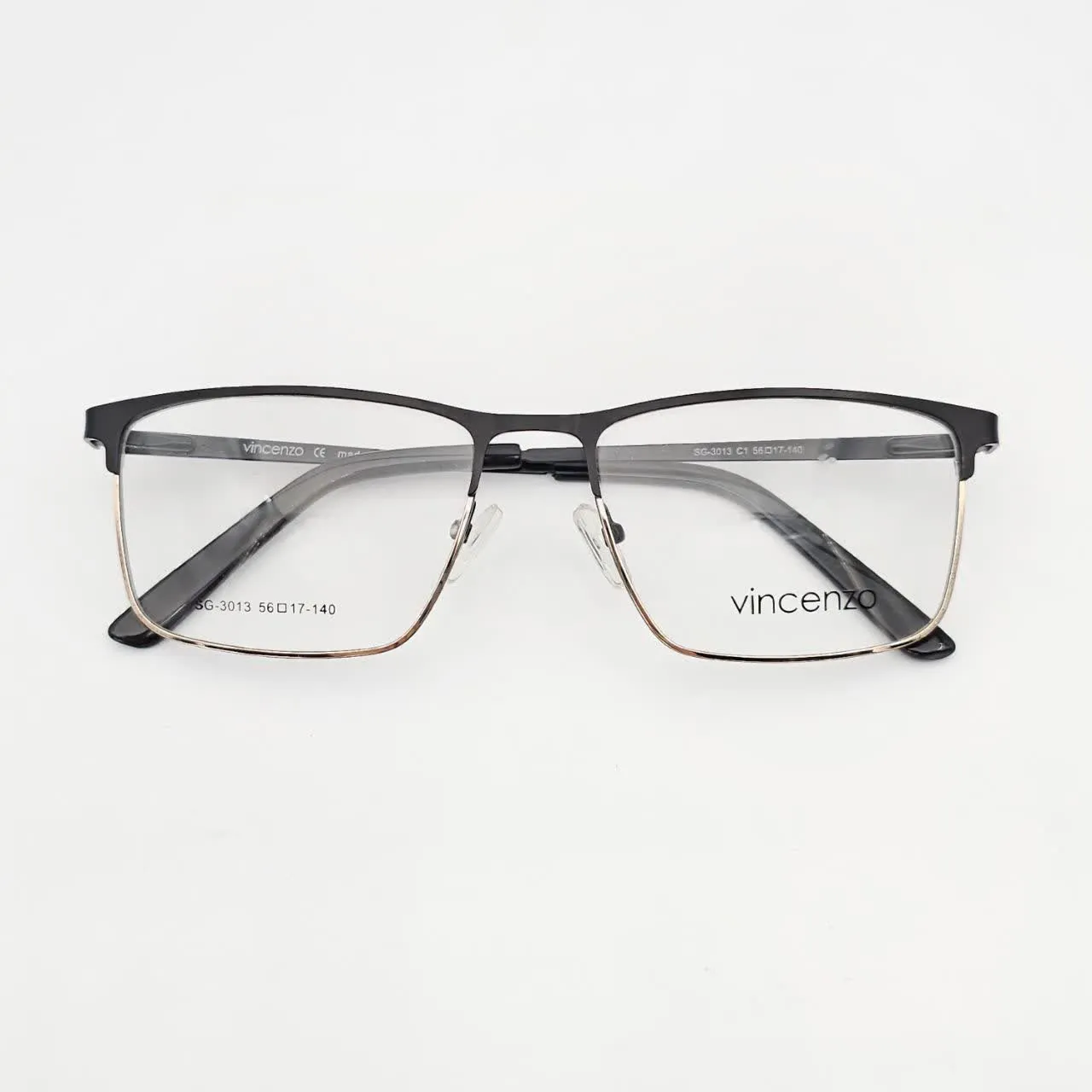 عکس نمای از بالا عینک طبی مردانه فلزی Vincenzo رنگ black,gold