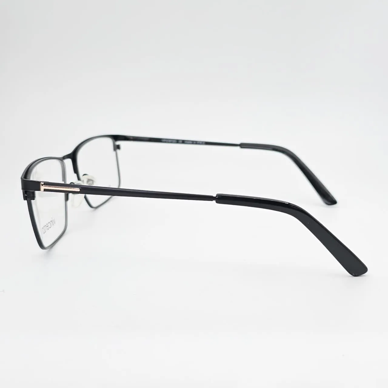 عکس نمای دسته عینک طبی مردانه فلزی Vincenzo رنگ black,gold
