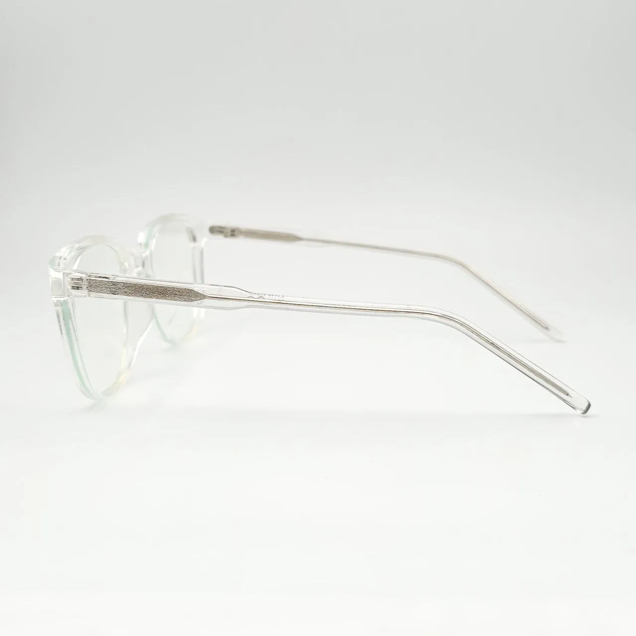 عکس نمای دسته عینک طبی مربعی شفاف TR90برند MOSCOT رنگ transparent