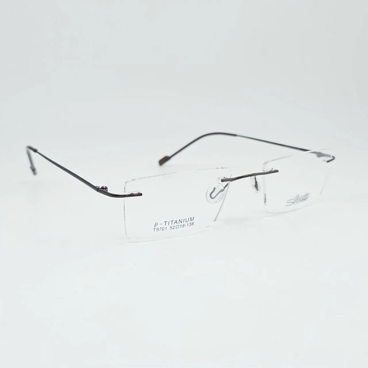 عکس نمای دسته عینک طبی بدون فریم Silhouette رنگ gray