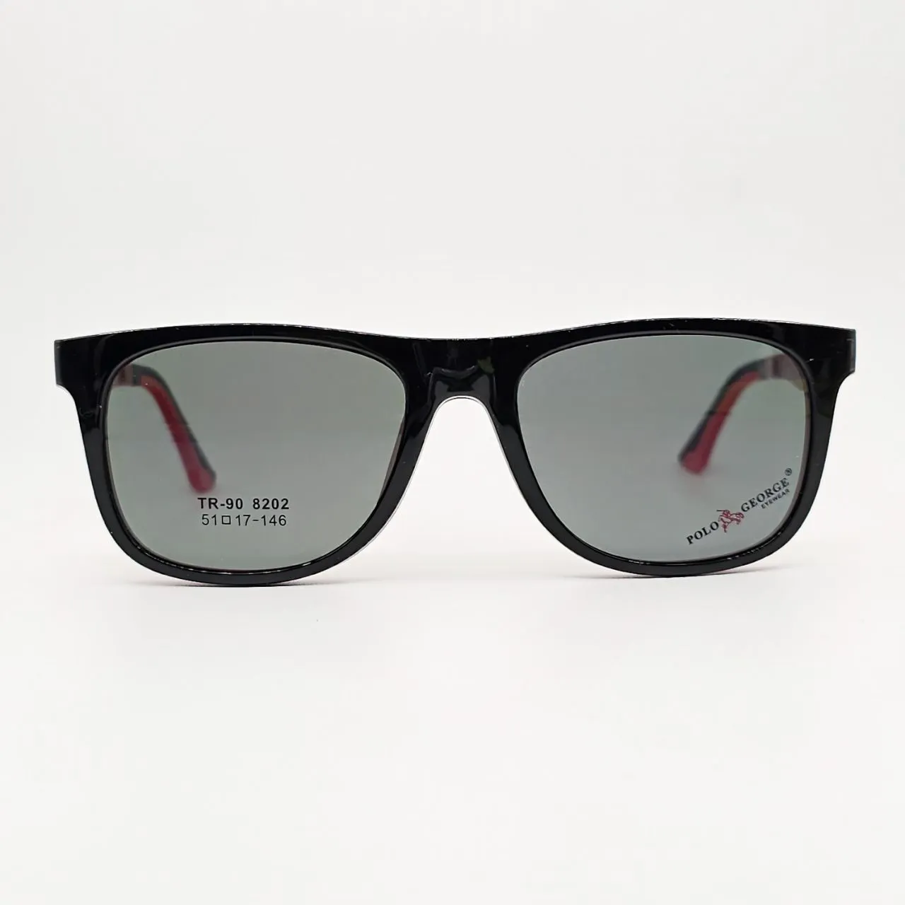 عکس بقیه موارد عینک کاور دار مگنتی برند POLO GEORGE رنگ black,red