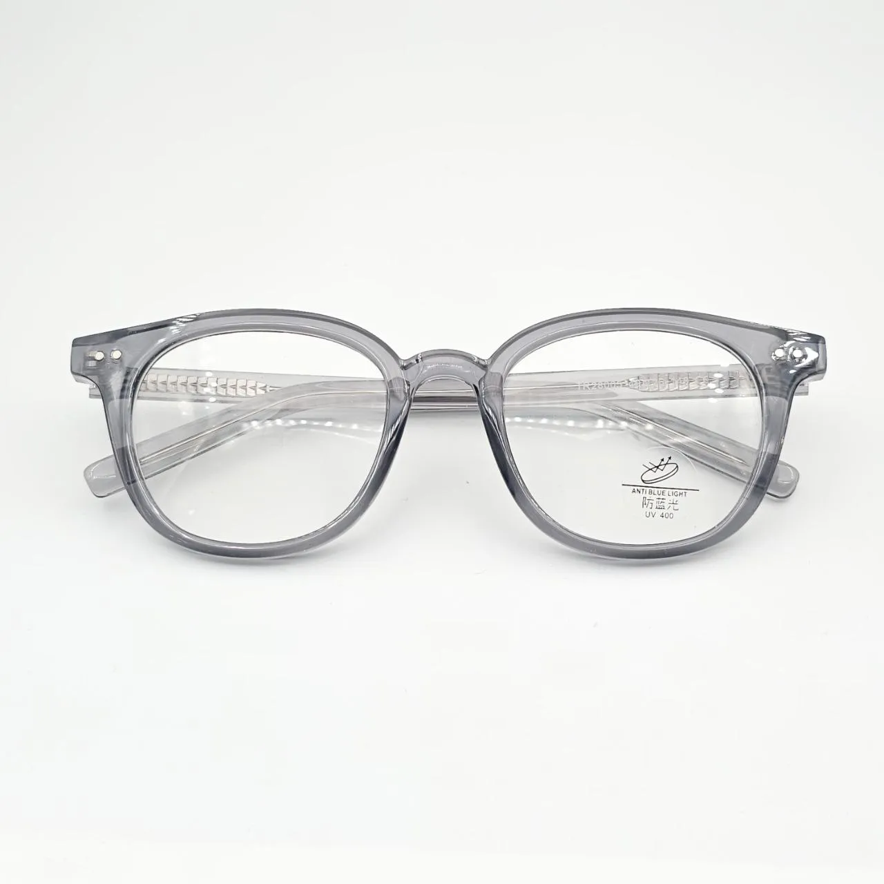 عکس نمای از بالا عینک طبی نشکن برند MOSCOT رنگ gray