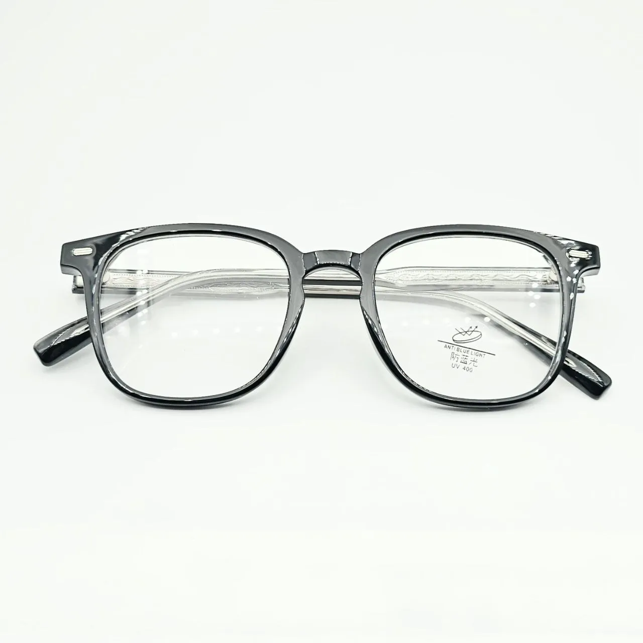 عکس نمای از بالا عینک طبی مربعیTR90 برند MOSCOT رنگ black