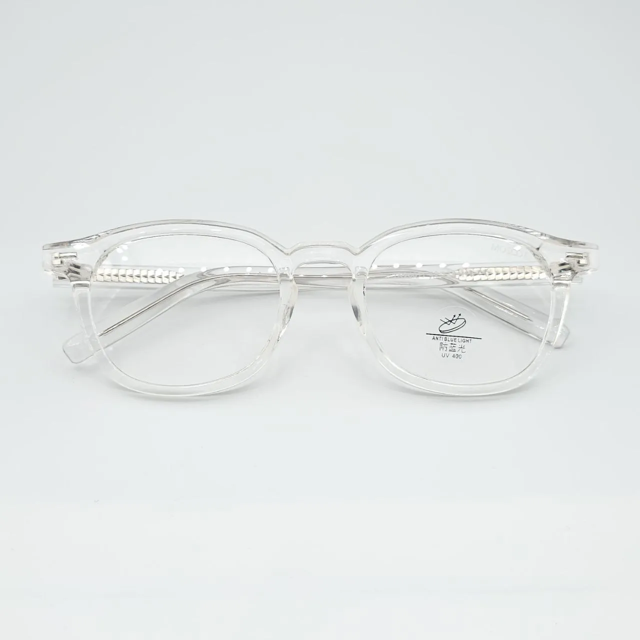 عکس نمای از بالا عینک طبی شفاف TR90 برند MOSCOT رنگ transparent